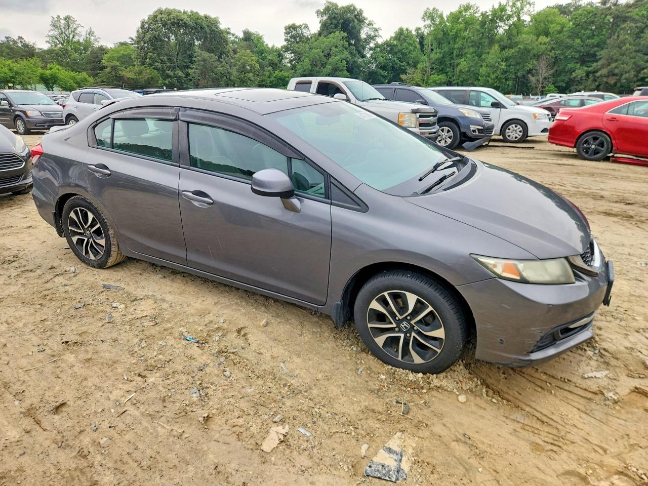 2013 Honda Civic Ex Серый vin: 2HGFB2F81DH500944