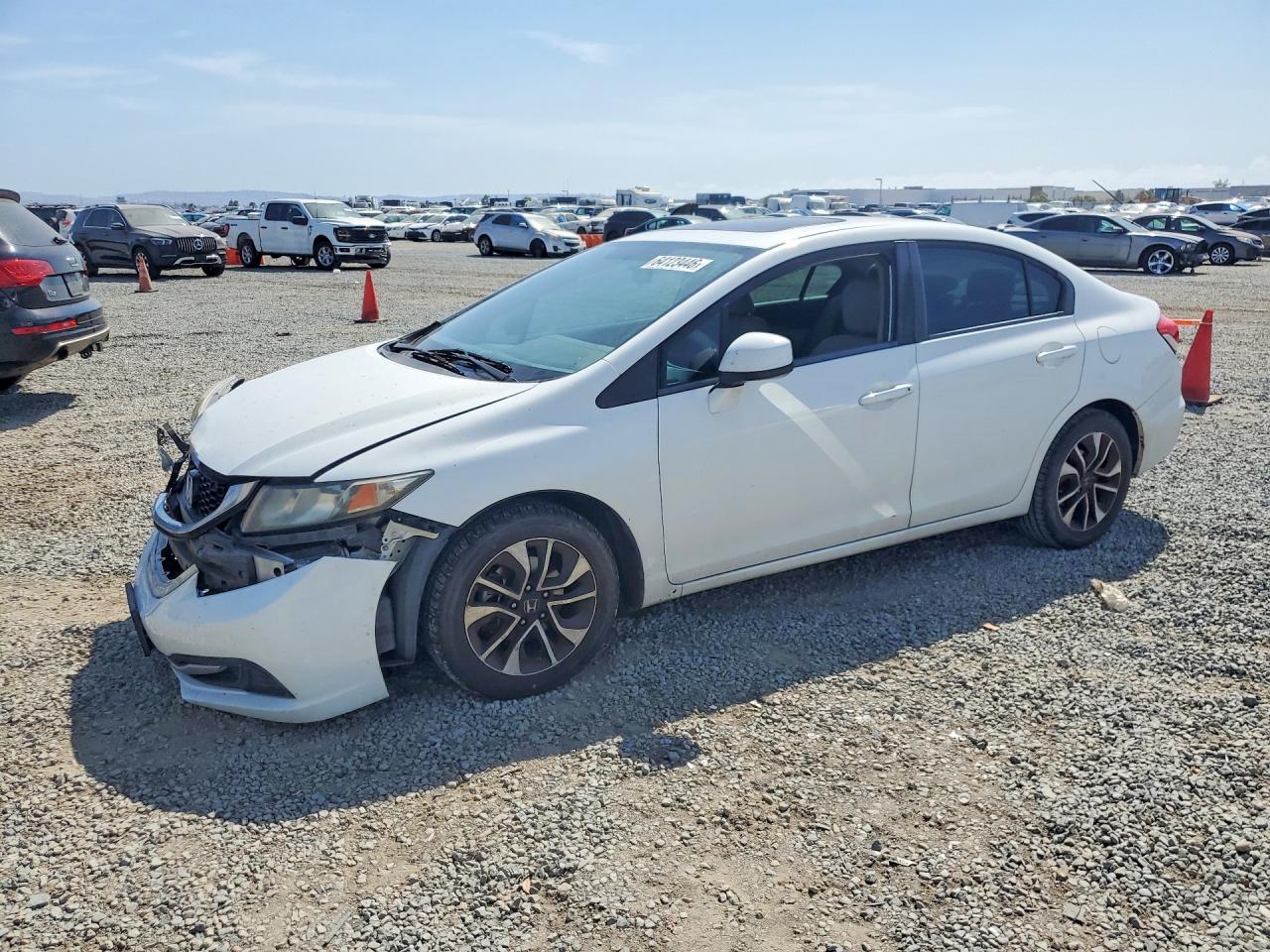 2013 Honda Civic Ex Белый vin: 2HGFB2F81DH510048