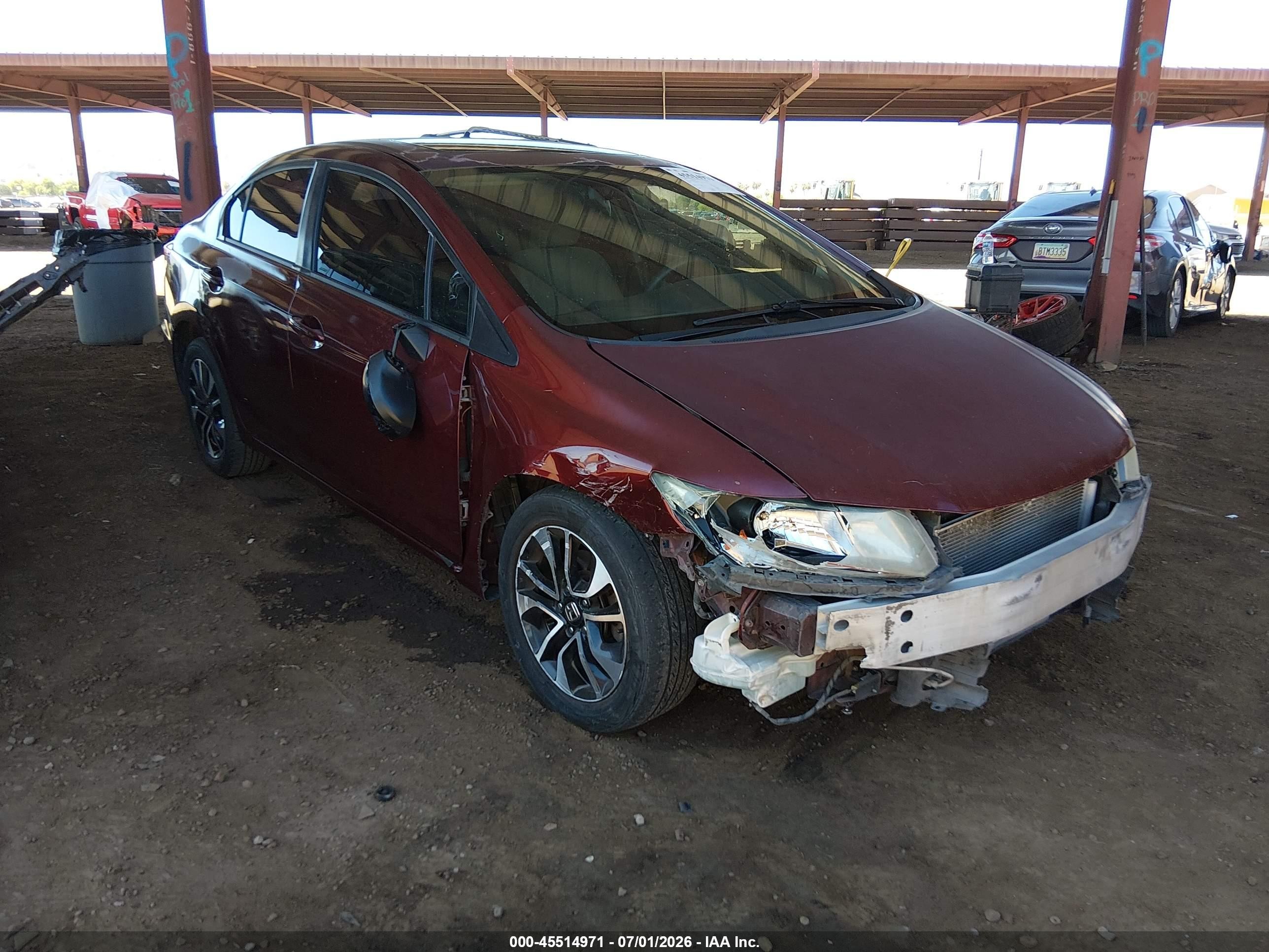 2013 Honda Civic Ex Maroon vin: 2HGFB2F81DH510941
