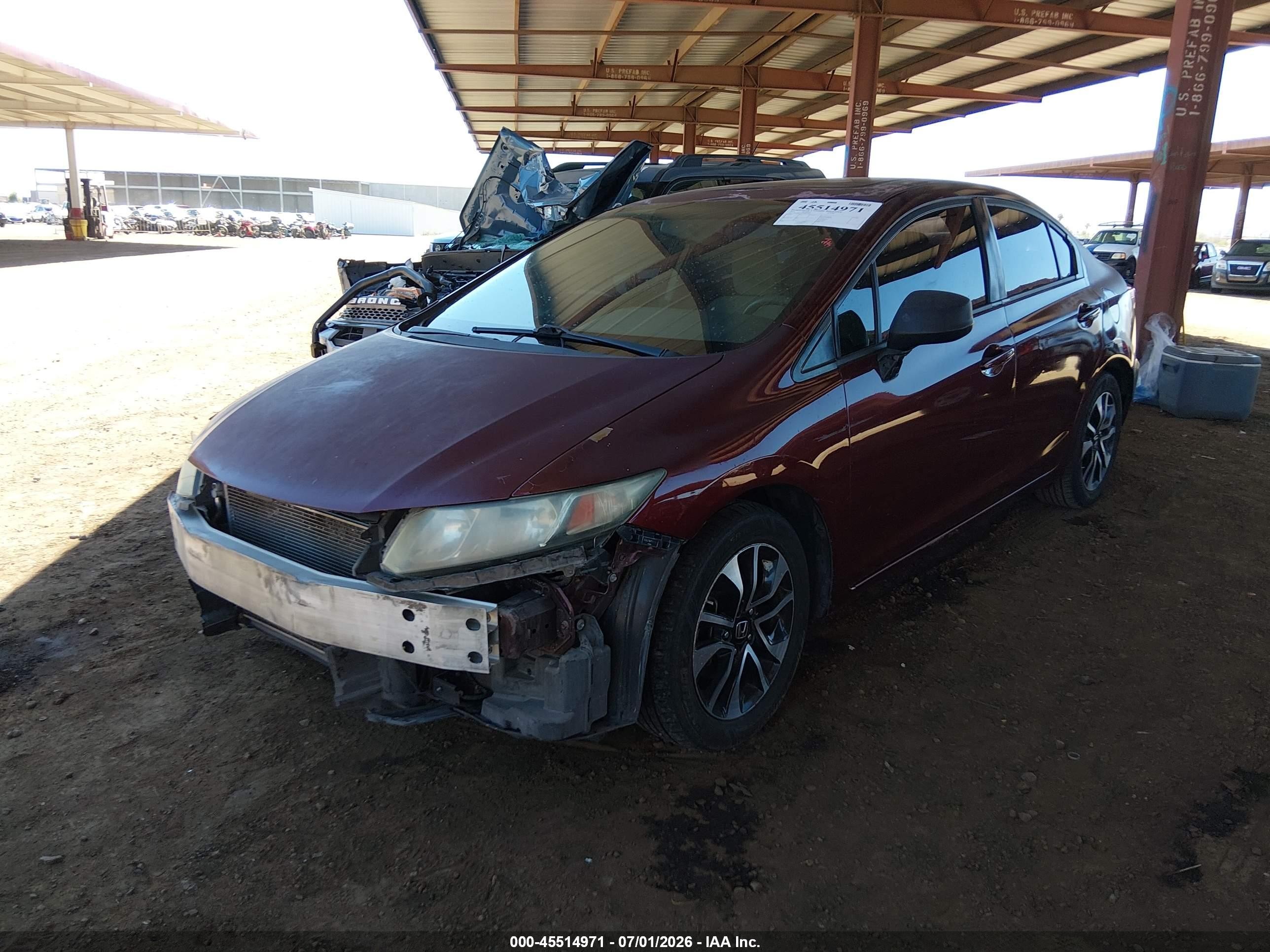2013 Honda Civic Ex Maroon vin: 2HGFB2F81DH510941