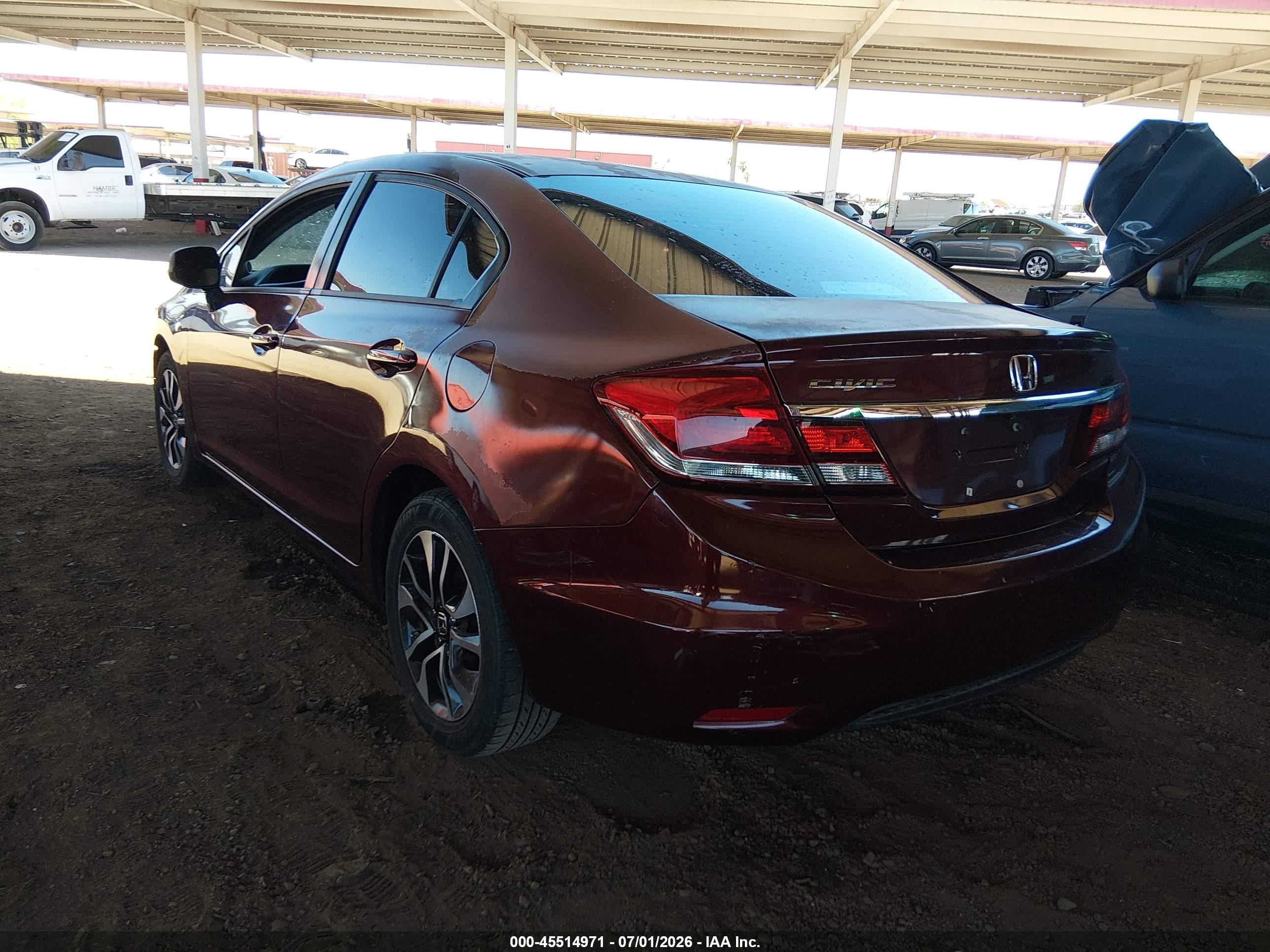 2013 Honda Civic Ex Maroon vin: 2HGFB2F81DH510941
