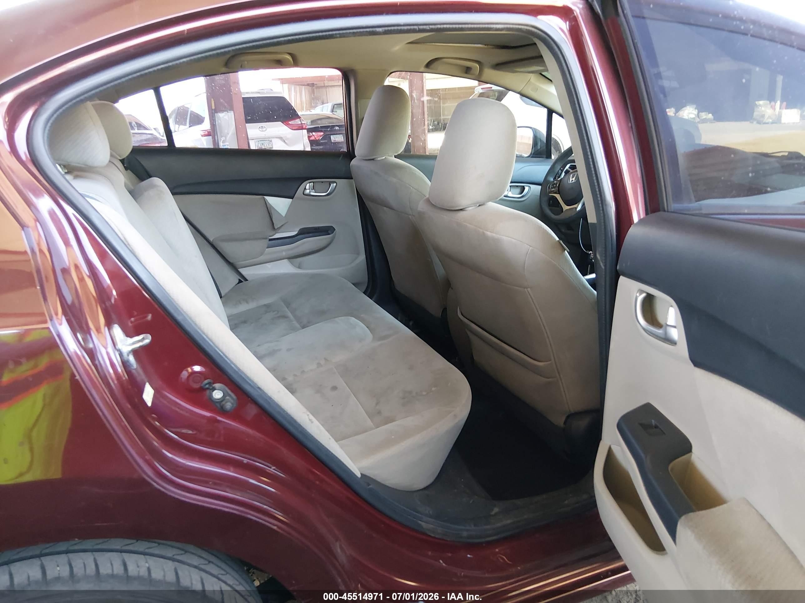 2013 Honda Civic Ex Maroon vin: 2HGFB2F81DH510941