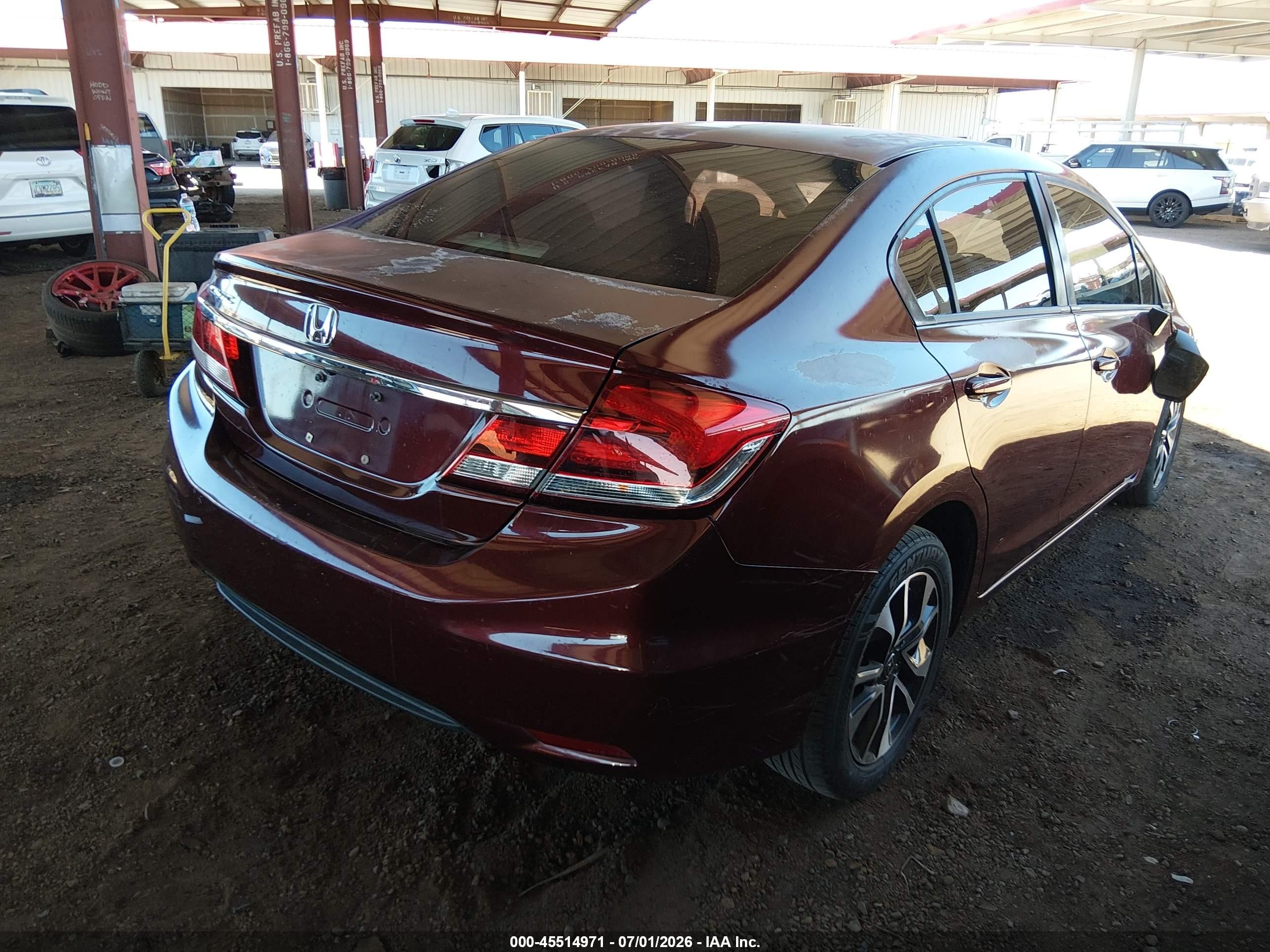 2013 Honda Civic Ex Maroon vin: 2HGFB2F81DH510941