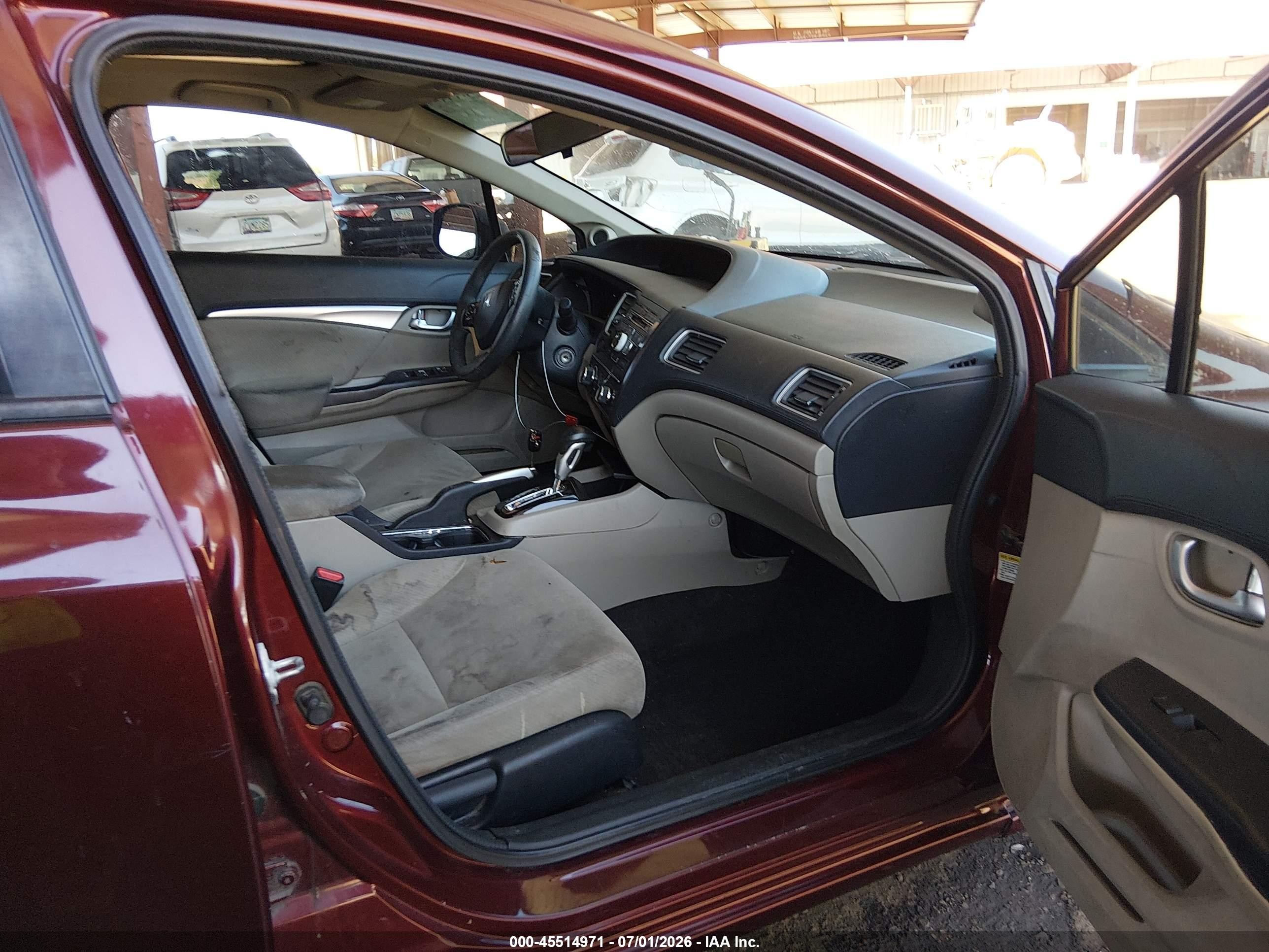 2013 Honda Civic Ex Maroon vin: 2HGFB2F81DH510941