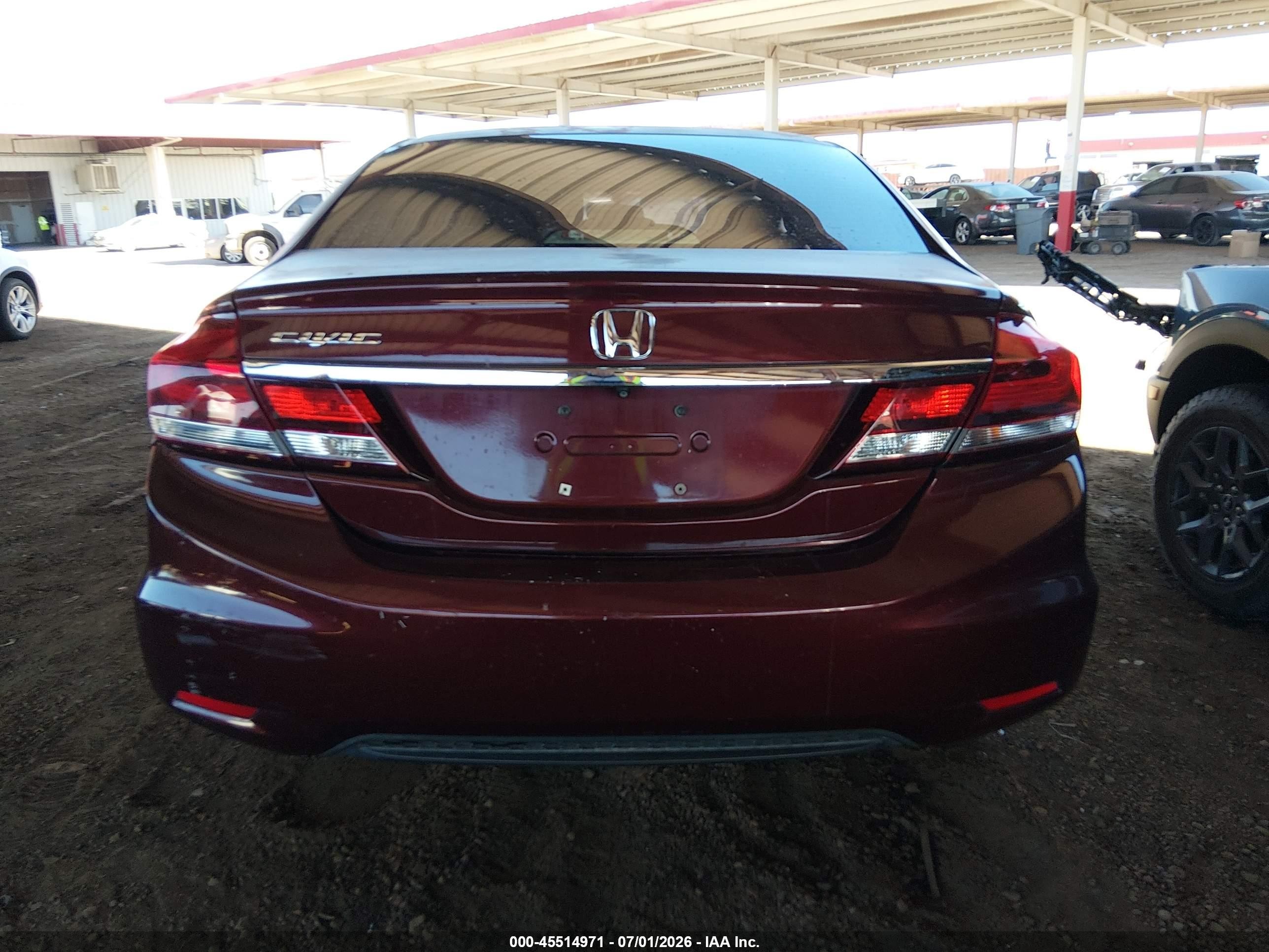 2013 Honda Civic Ex Maroon vin: 2HGFB2F81DH510941