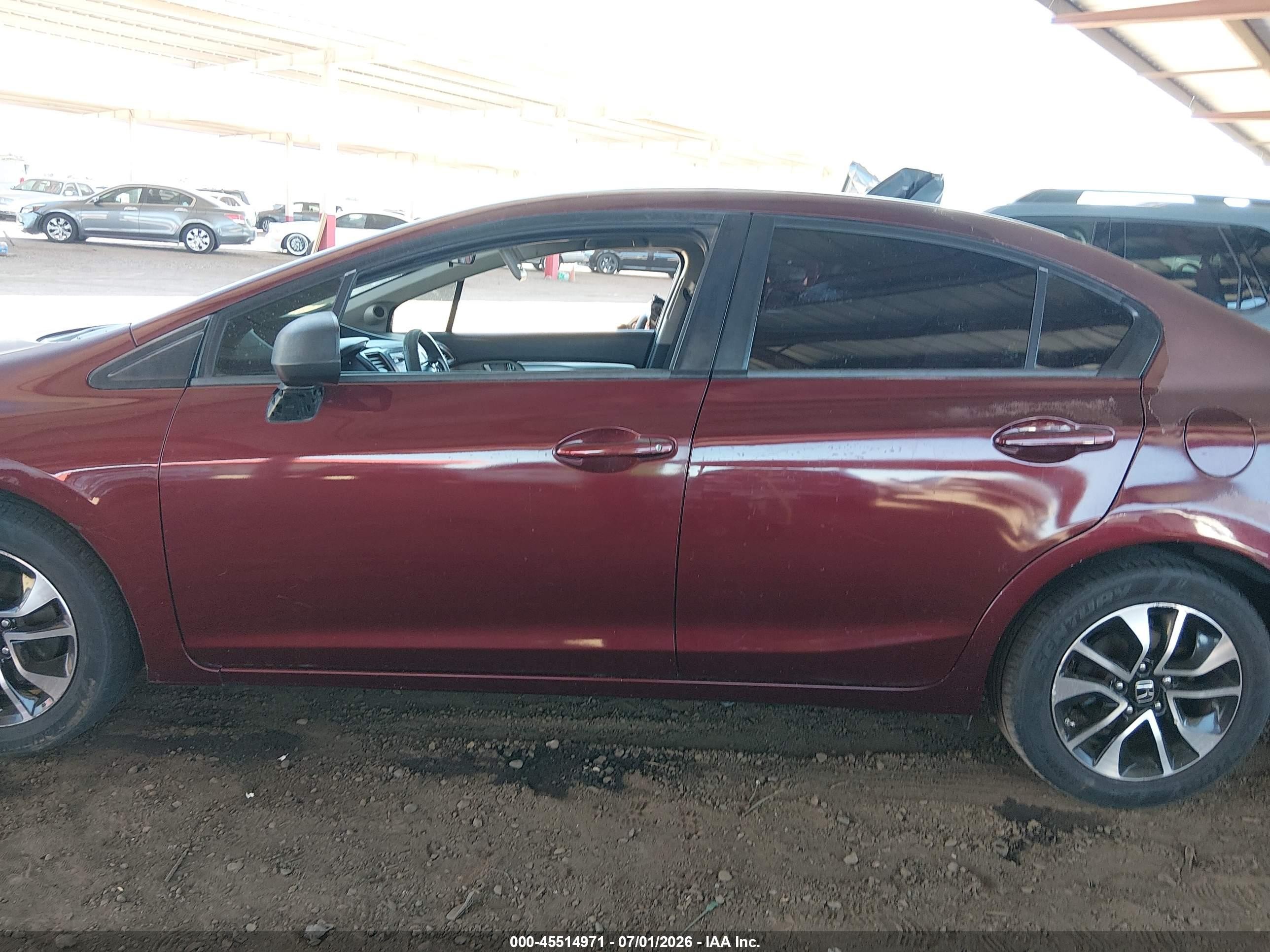 2013 Honda Civic Ex Maroon vin: 2HGFB2F81DH510941