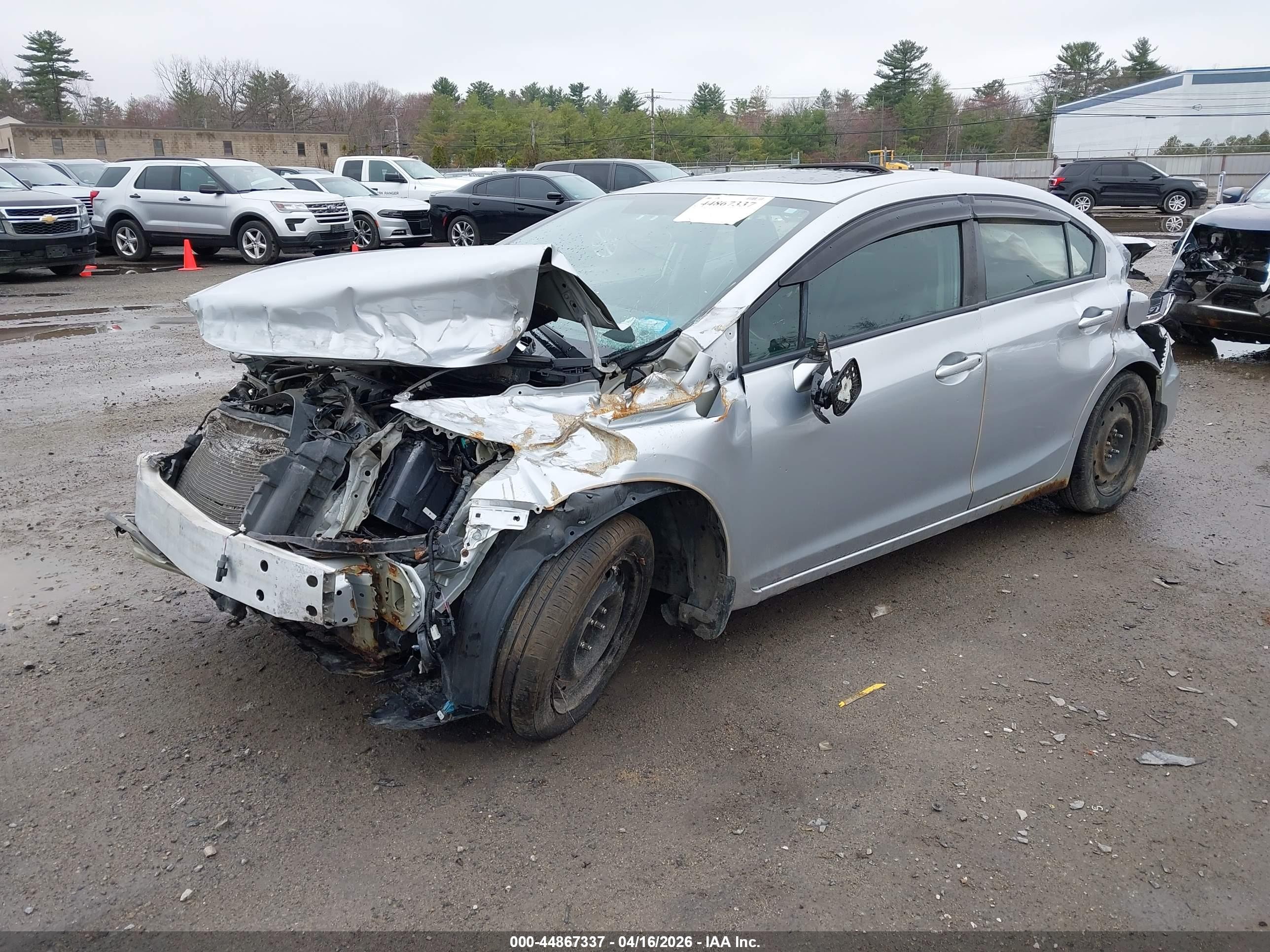 2013 Honda Civic Ex Серебряный vin: 2HGFB2F81DH525021