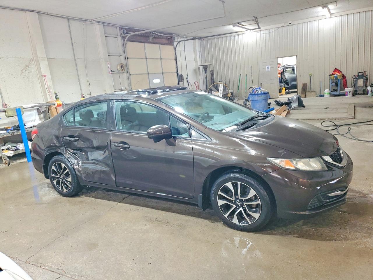 2014 Honda Civic Ex Коричневый vin: 2HGFB2F81EH536117