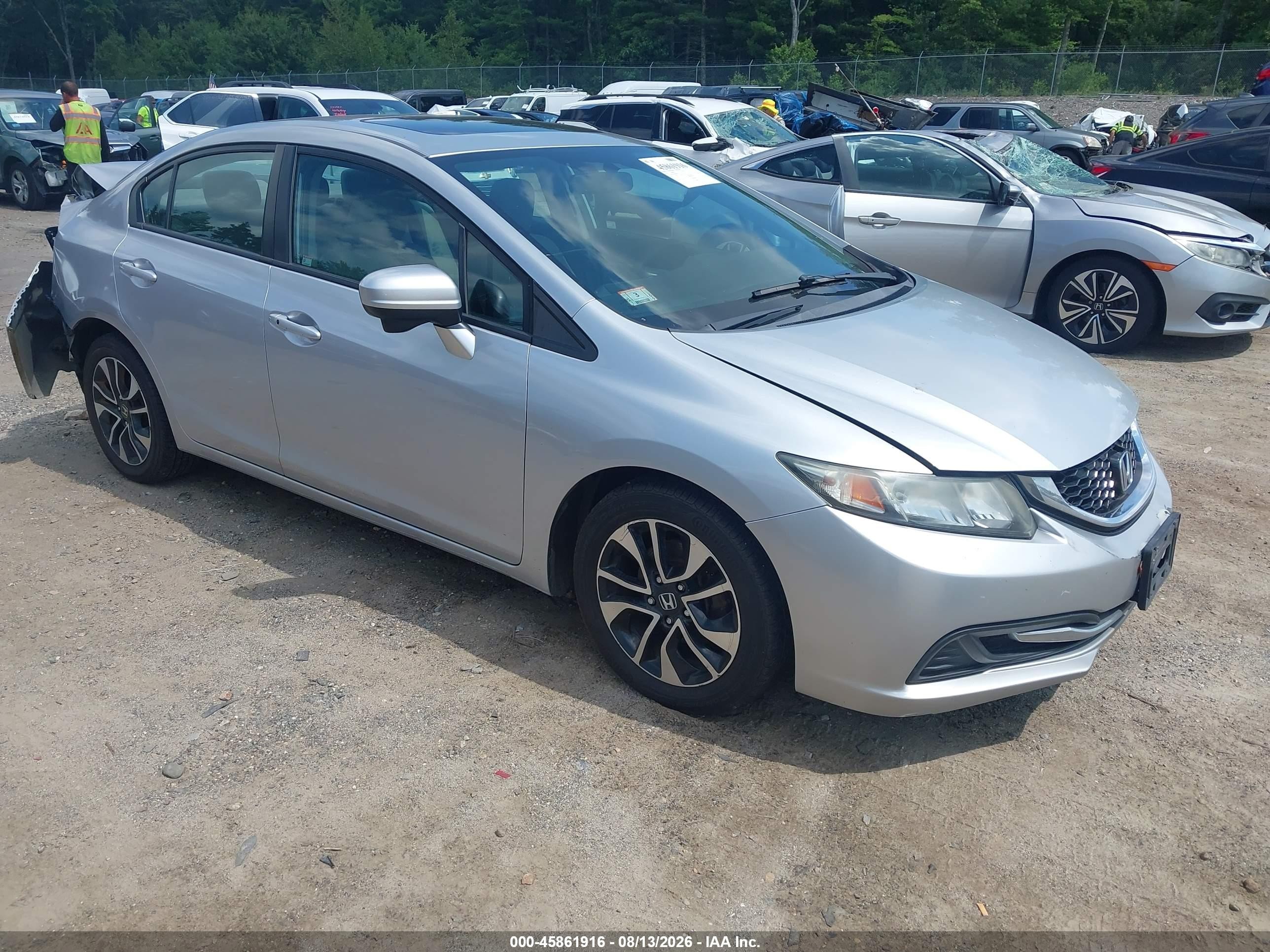 2014 Honda Civic Ex Silver vin: 2HGFB2F81EH538675