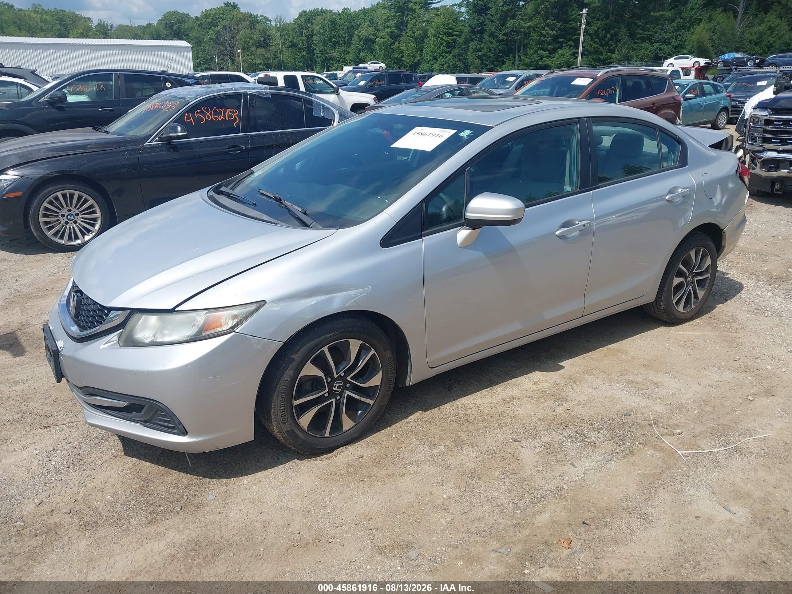 2014 Honda Civic Ex Silver vin: 2HGFB2F81EH538675