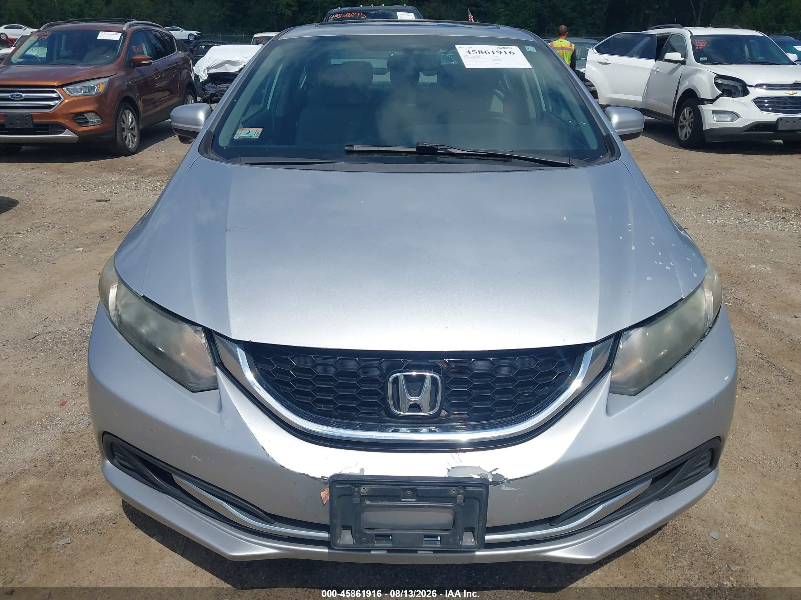 2014 Honda Civic Ex Silver vin: 2HGFB2F81EH538675