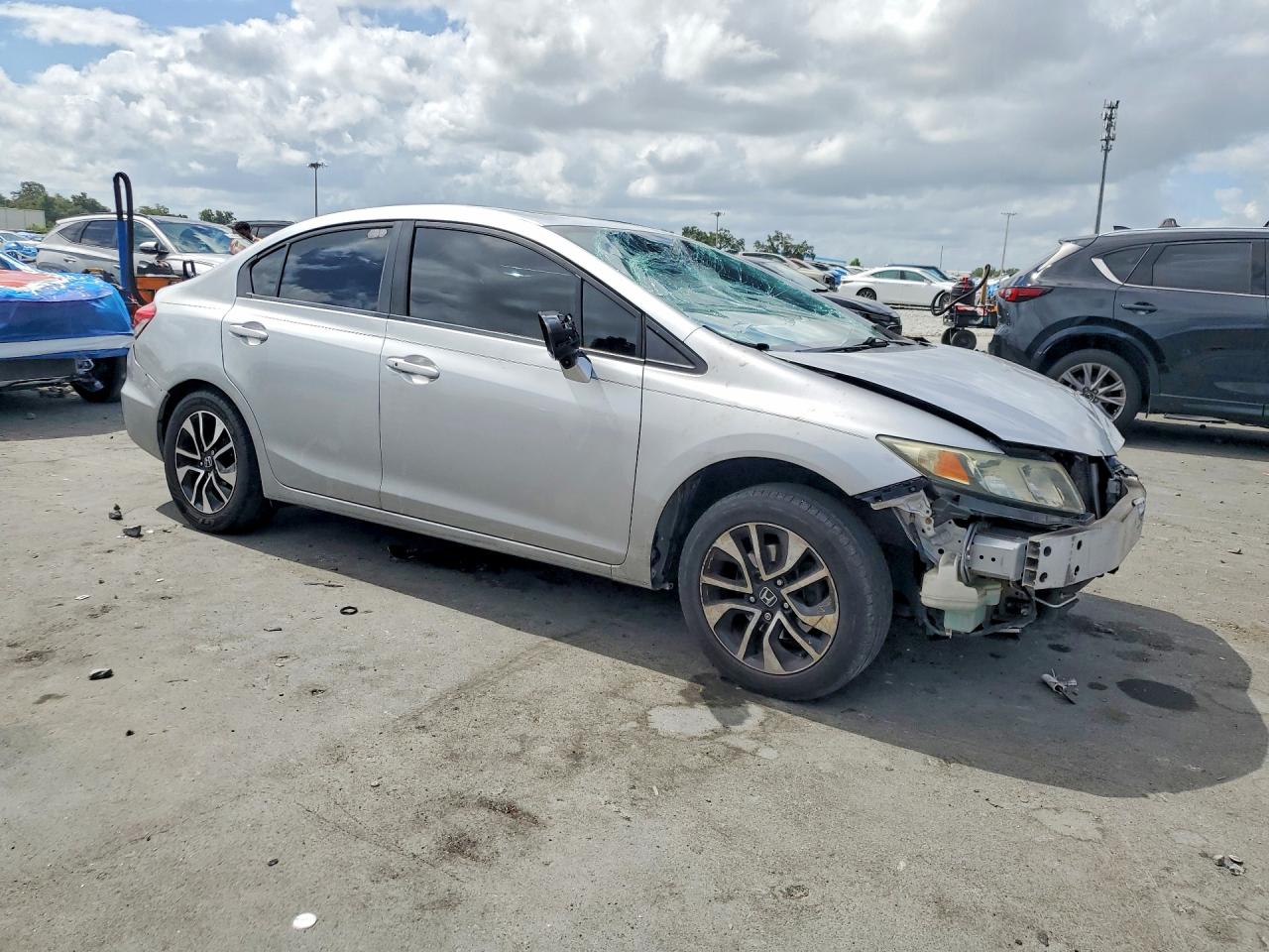 2014 Honda Civic Ex Silver vin: 2HGFB2F81EH550034