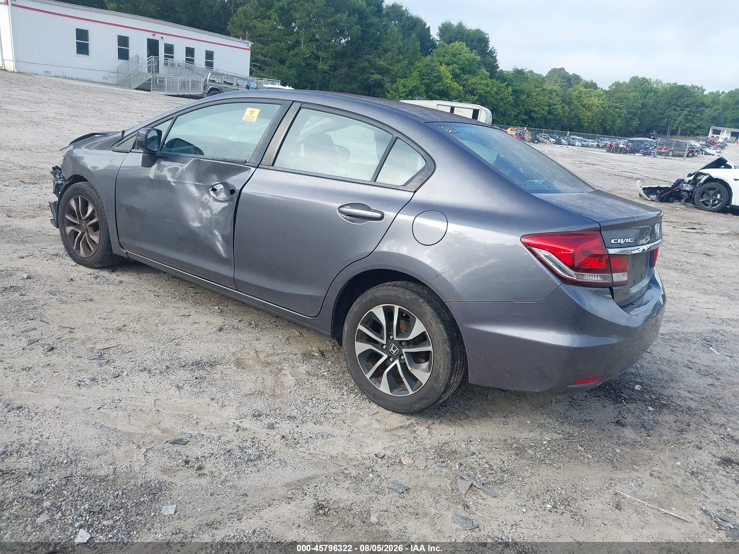 2014 Honda Civic Ex Gray vin: 2HGFB2F81EH554598
