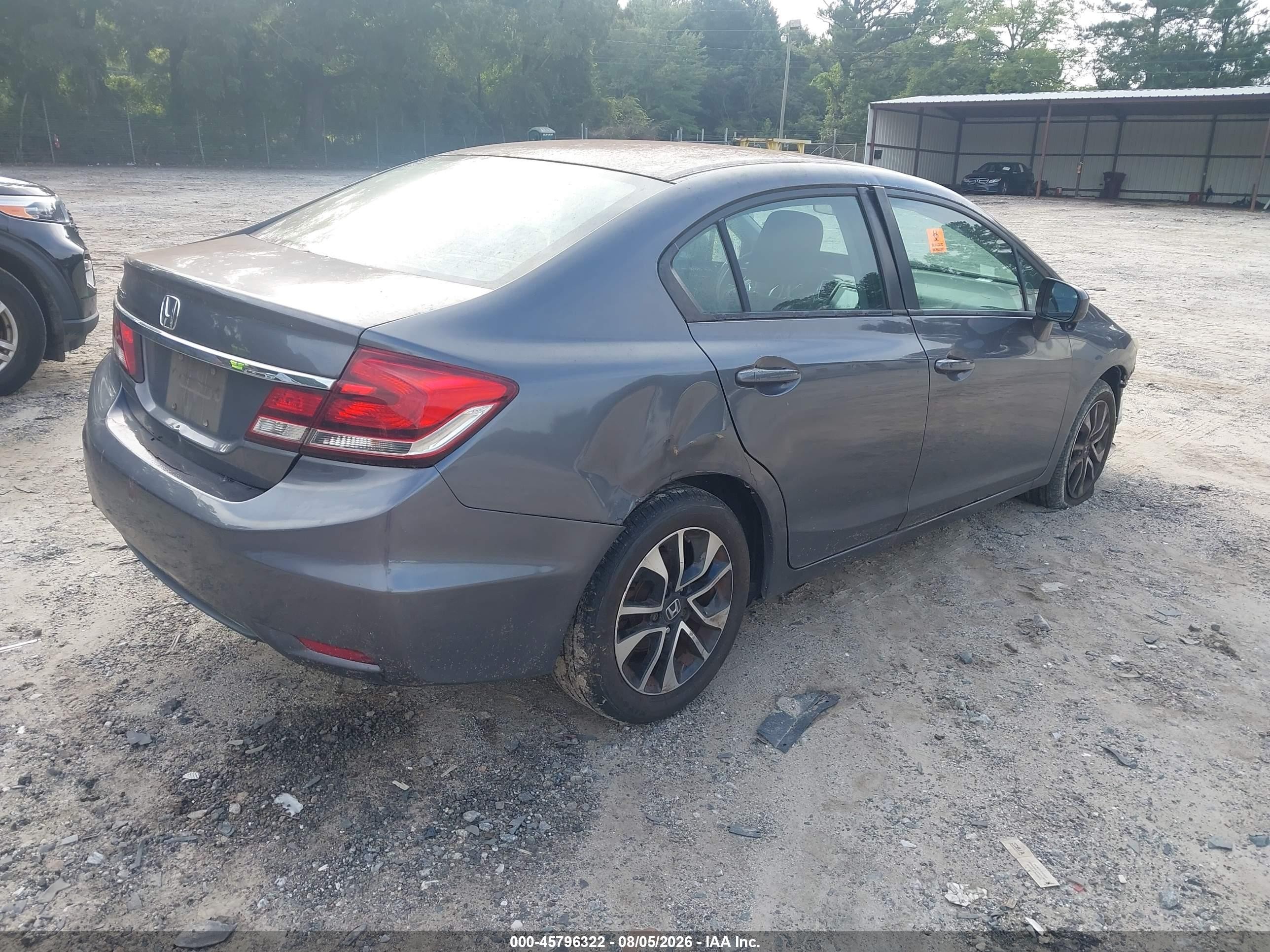 2014 Honda Civic Ex Gray vin: 2HGFB2F81EH554598