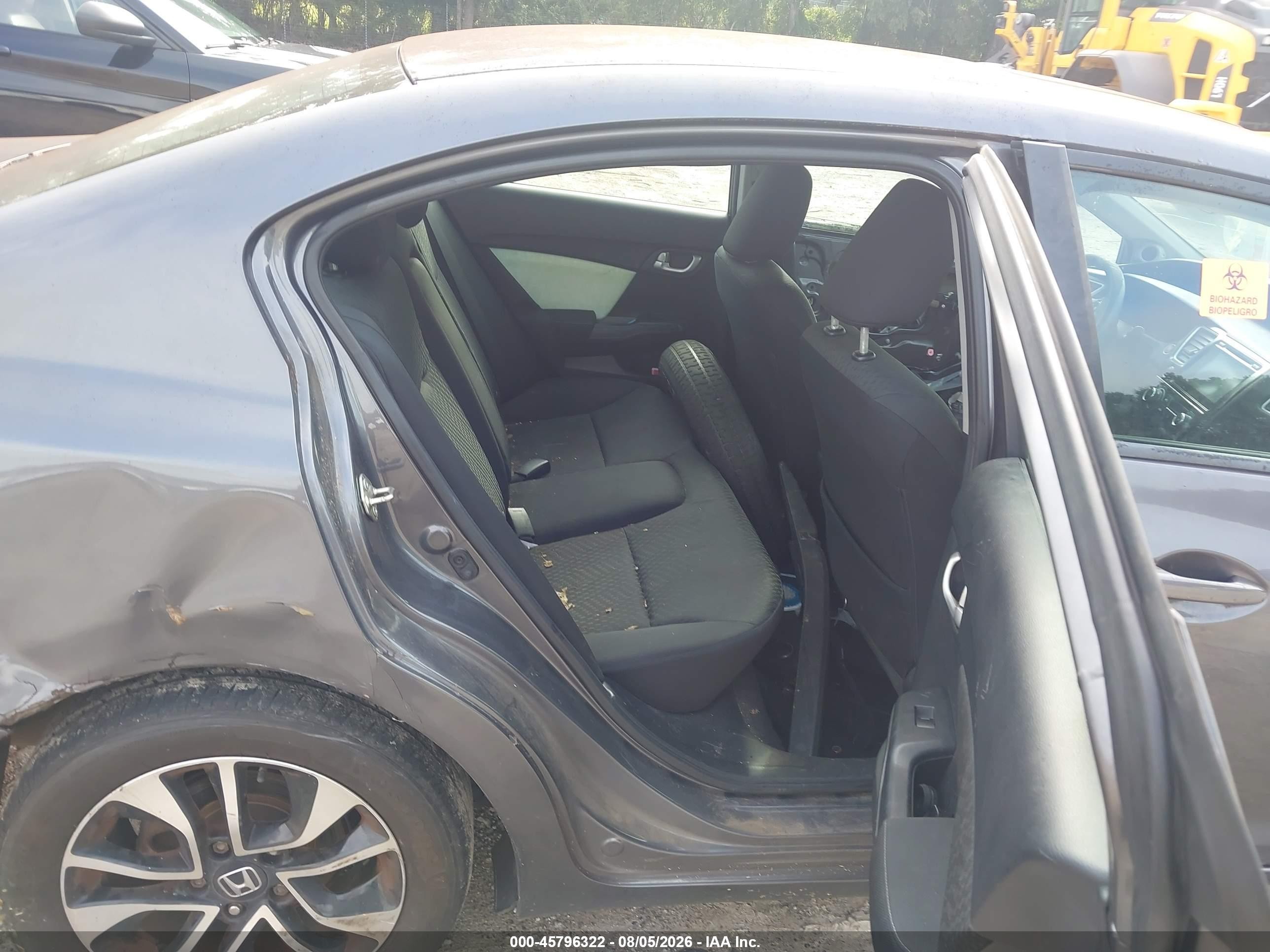 2014 Honda Civic Ex Gray vin: 2HGFB2F81EH554598