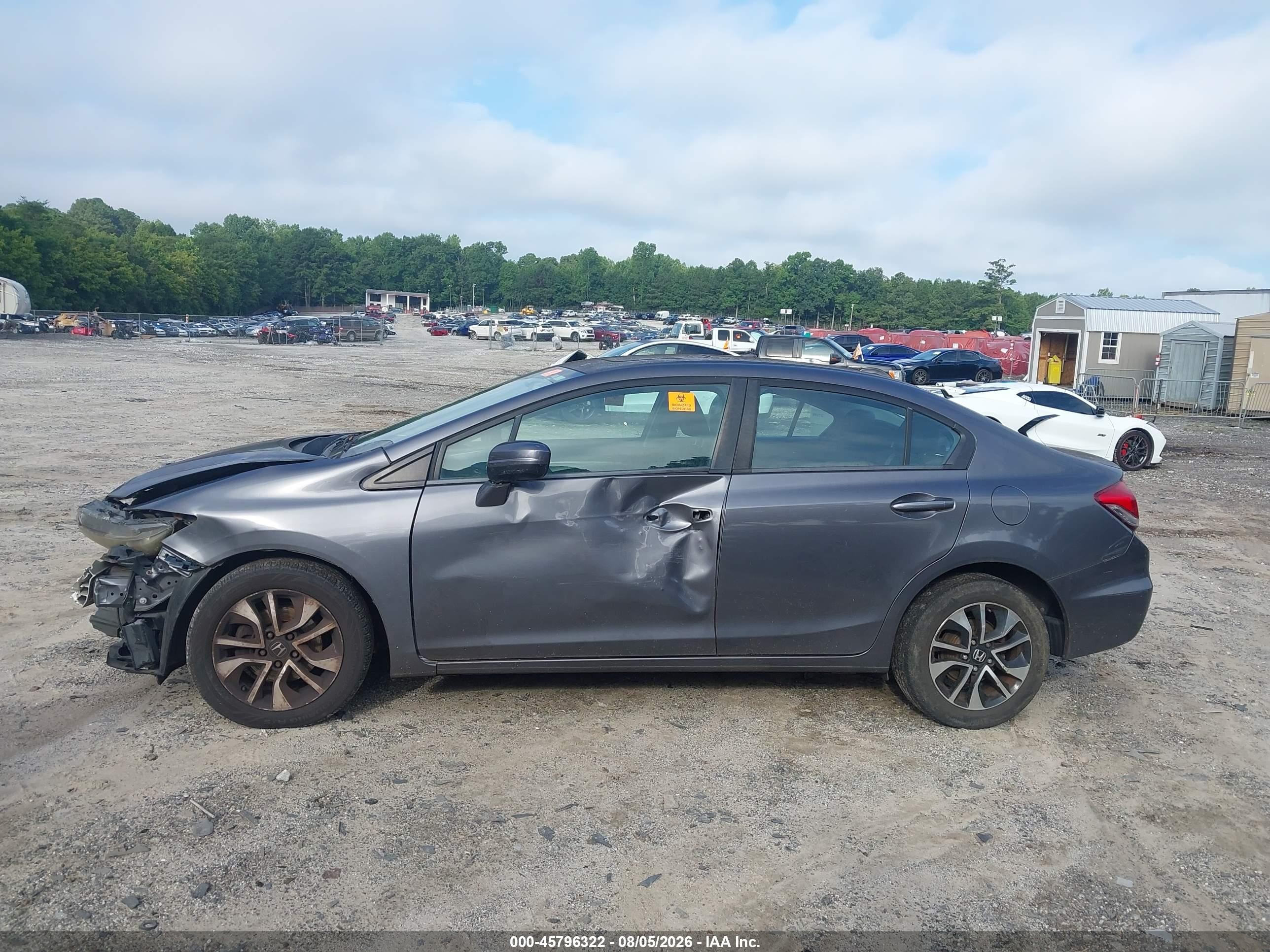 2014 Honda Civic Ex Gray vin: 2HGFB2F81EH554598