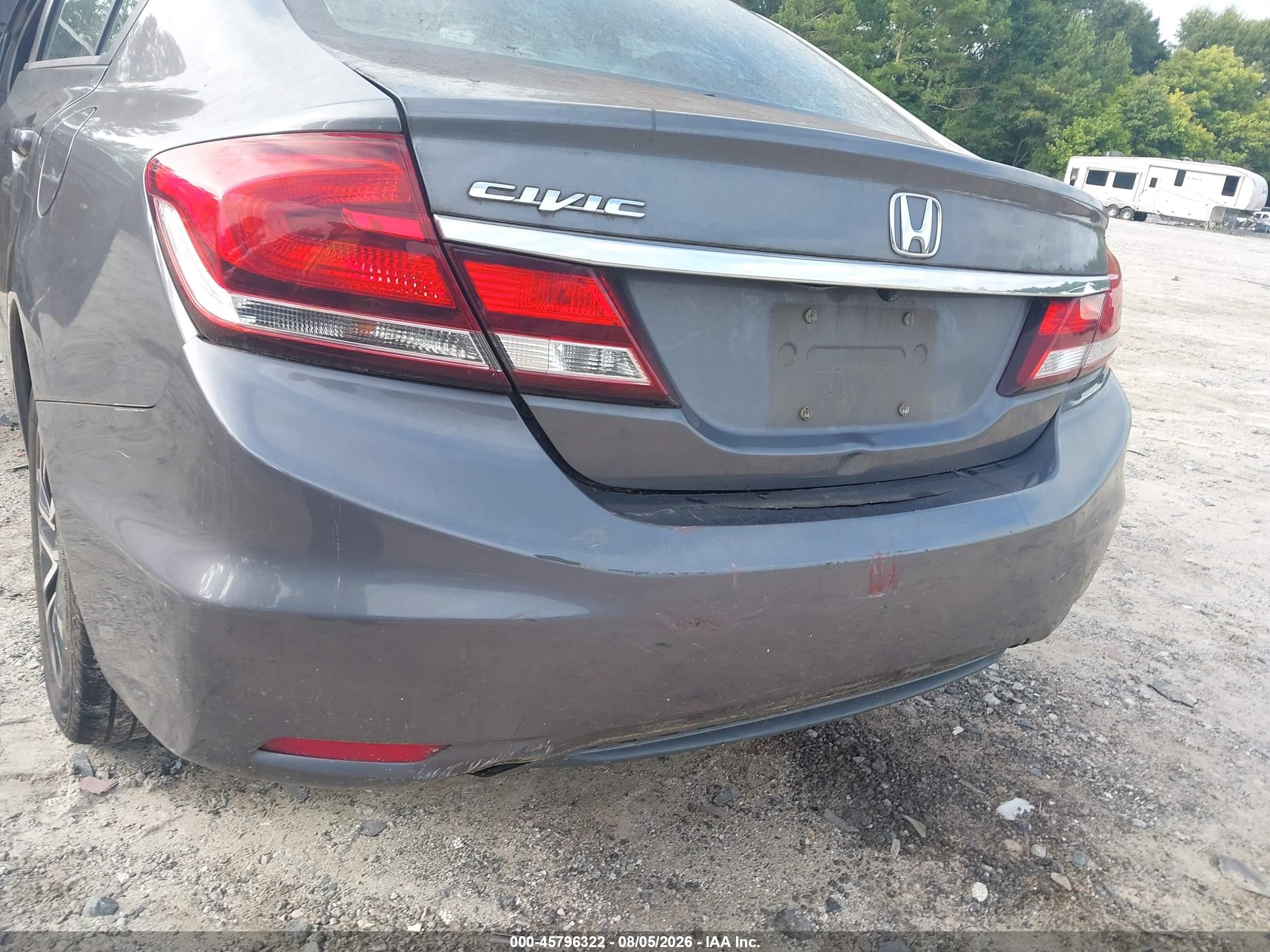 2014 Honda Civic Ex Gray vin: 2HGFB2F81EH554598