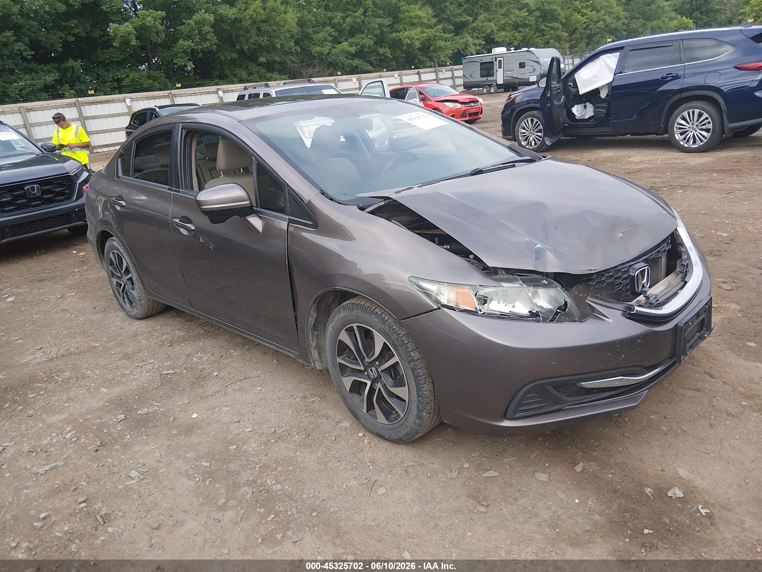 2014 Honda Civic Ex Gray vin: 2HGFB2F81EH557162