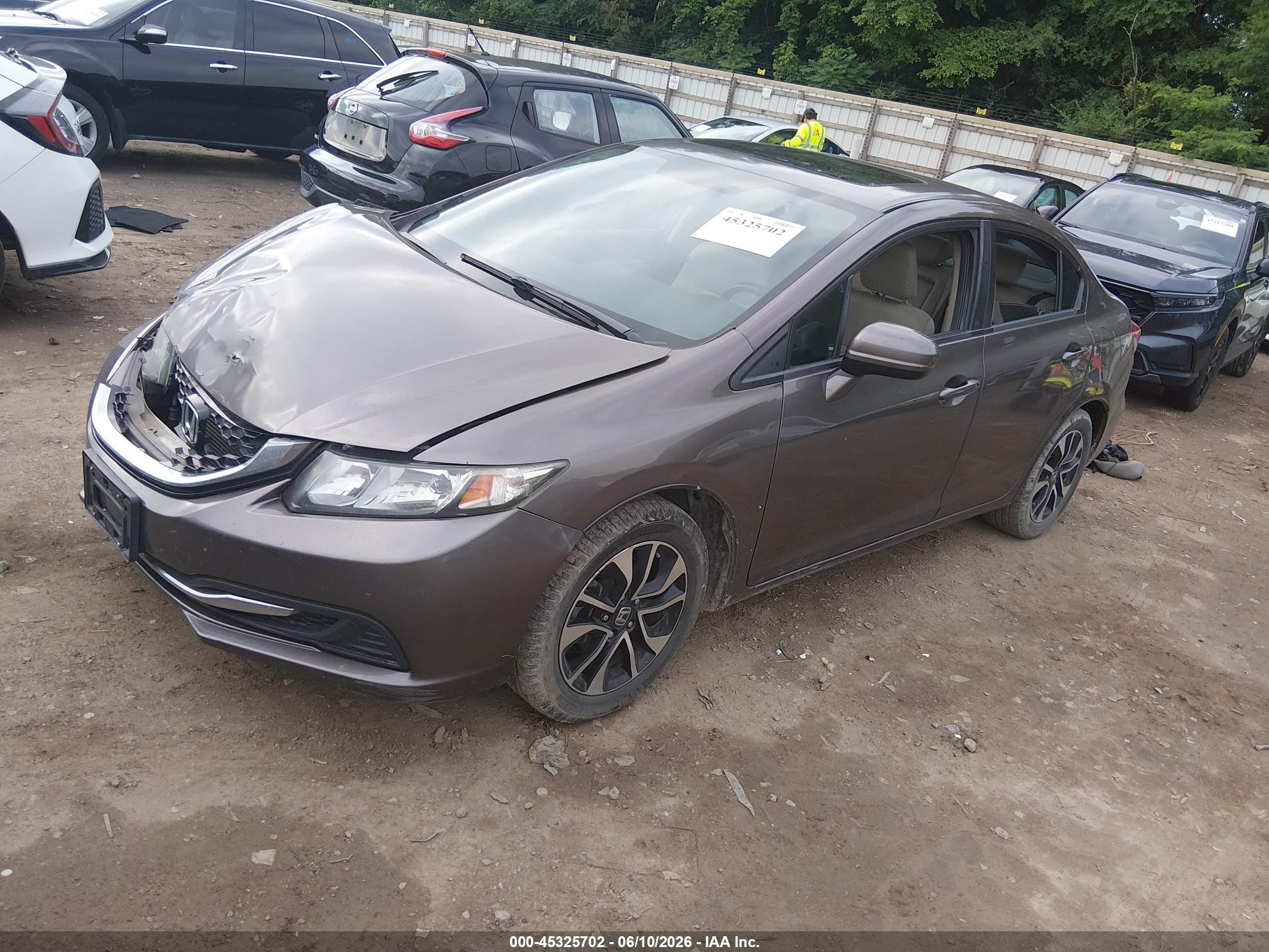 2014 Honda Civic Ex Gray vin: 2HGFB2F81EH557162
