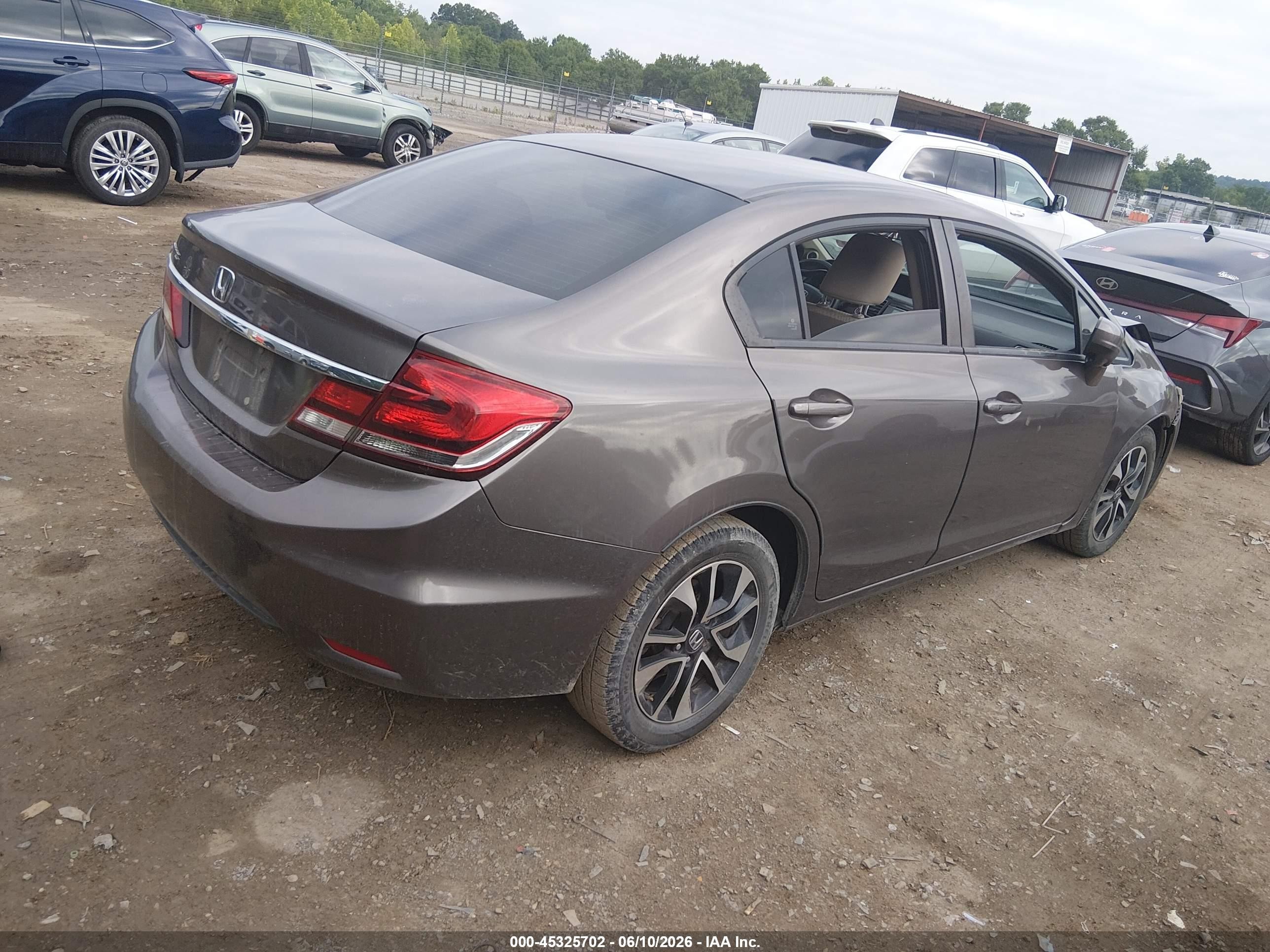 2014 Honda Civic Ex Gray vin: 2HGFB2F81EH557162