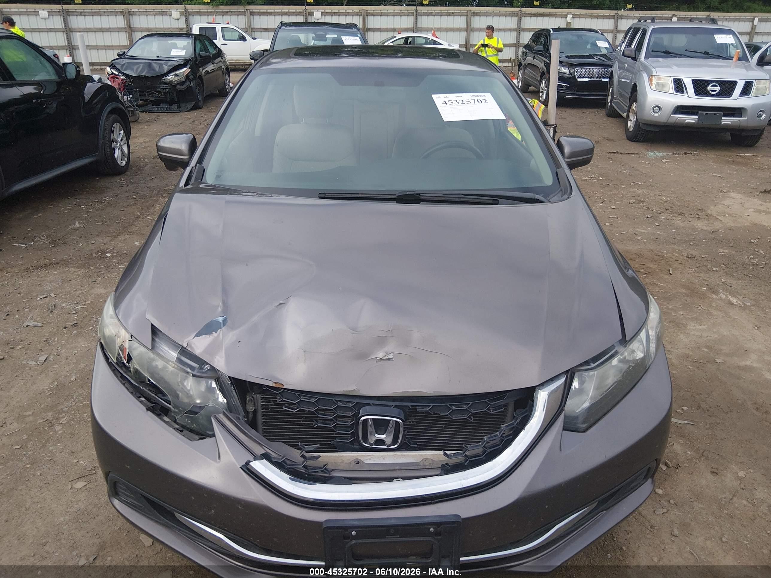 2014 Honda Civic Ex Gray vin: 2HGFB2F81EH557162