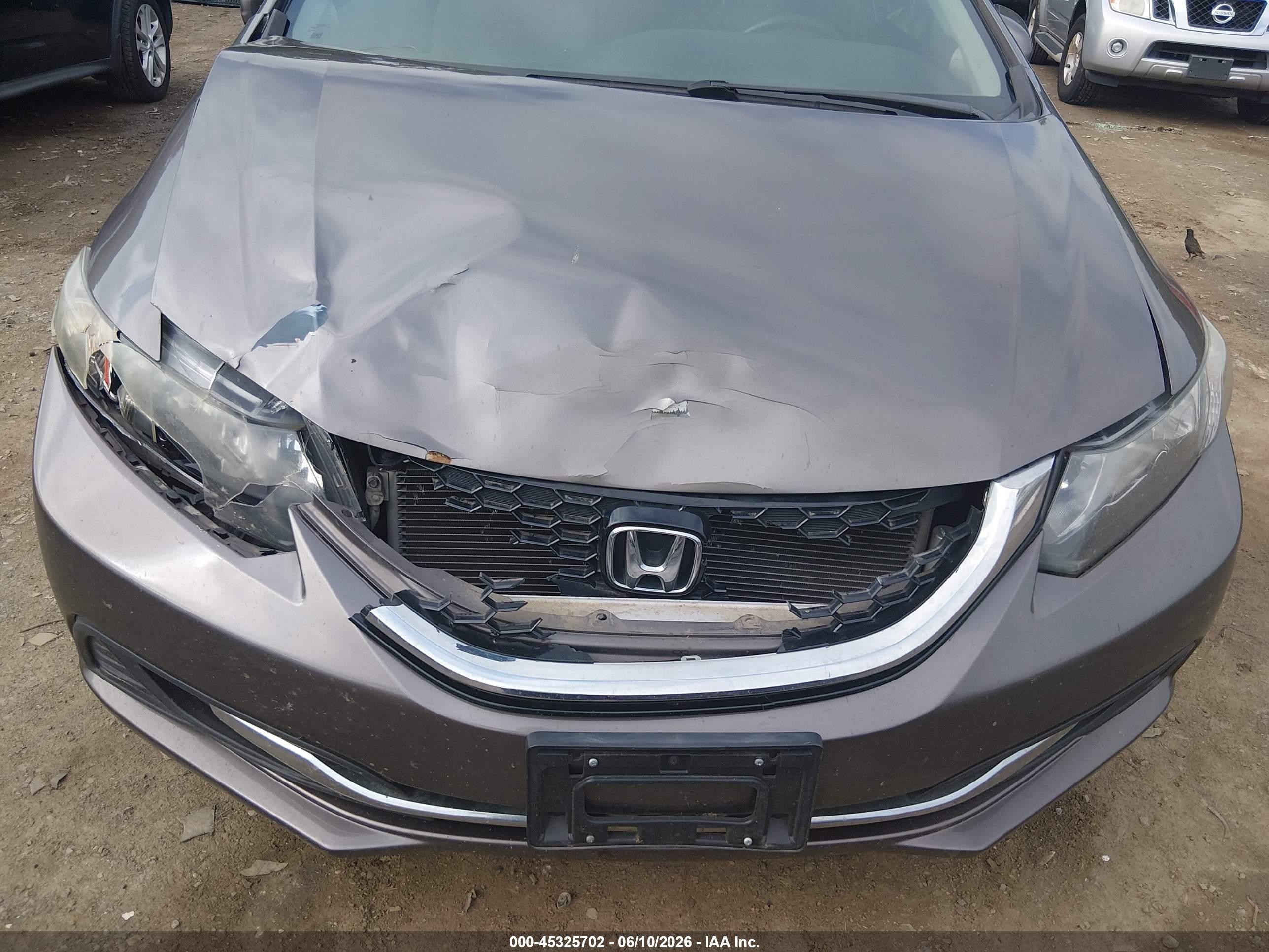 2014 Honda Civic Ex Gray vin: 2HGFB2F81EH557162