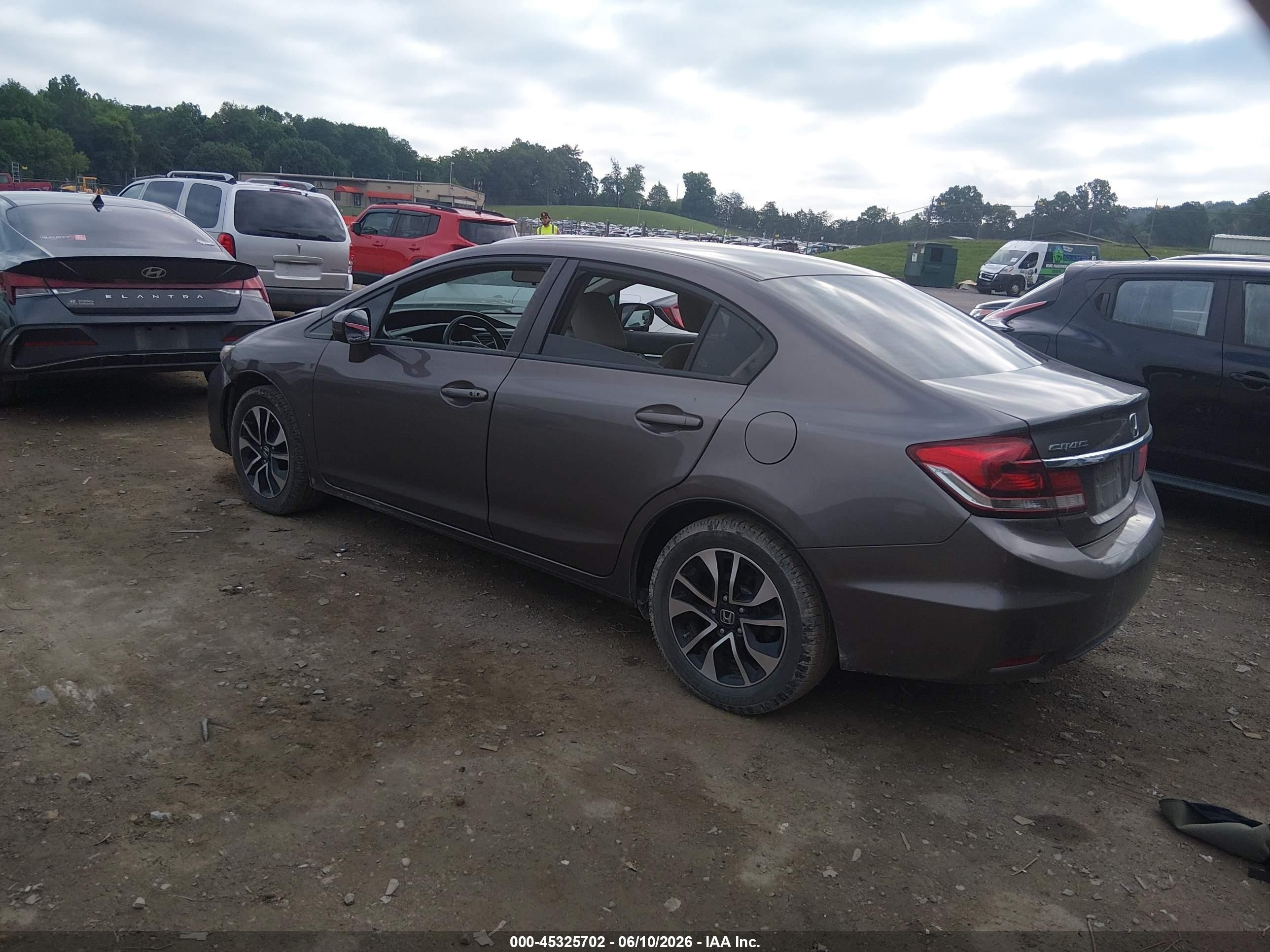 2014 Honda Civic Ex Gray vin: 2HGFB2F81EH557162