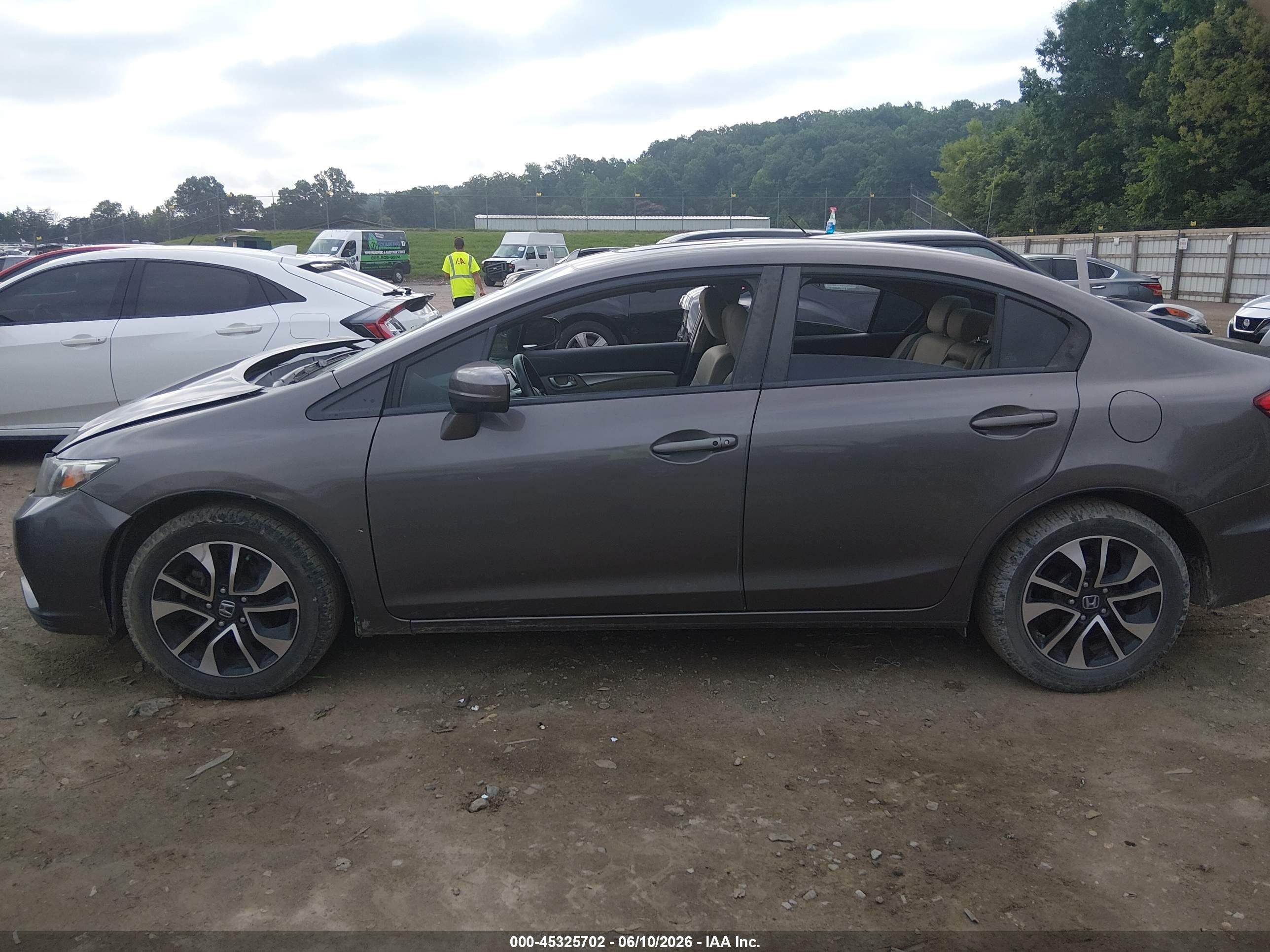 2014 Honda Civic Ex Gray vin: 2HGFB2F81EH557162
