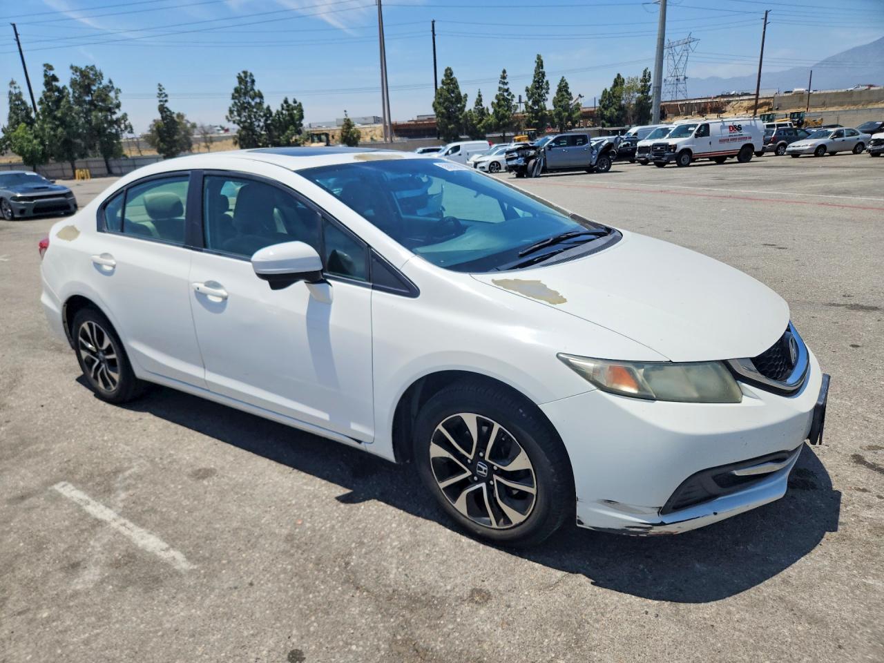 2015 Honda Civic Ex Белый vin: 2HGFB2F81FH551024