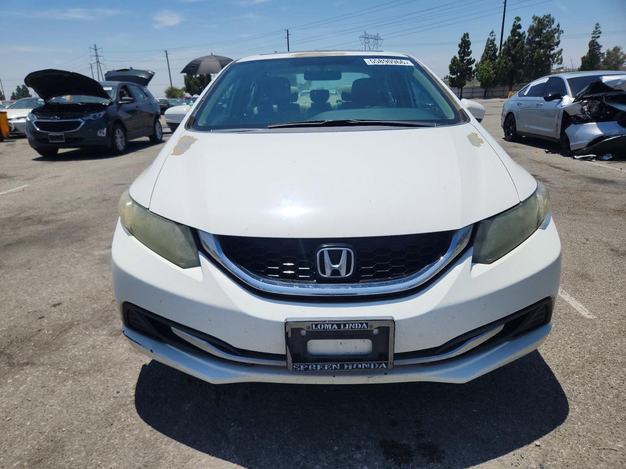 2015 Honda Civic Ex Белый vin: 2HGFB2F81FH551024