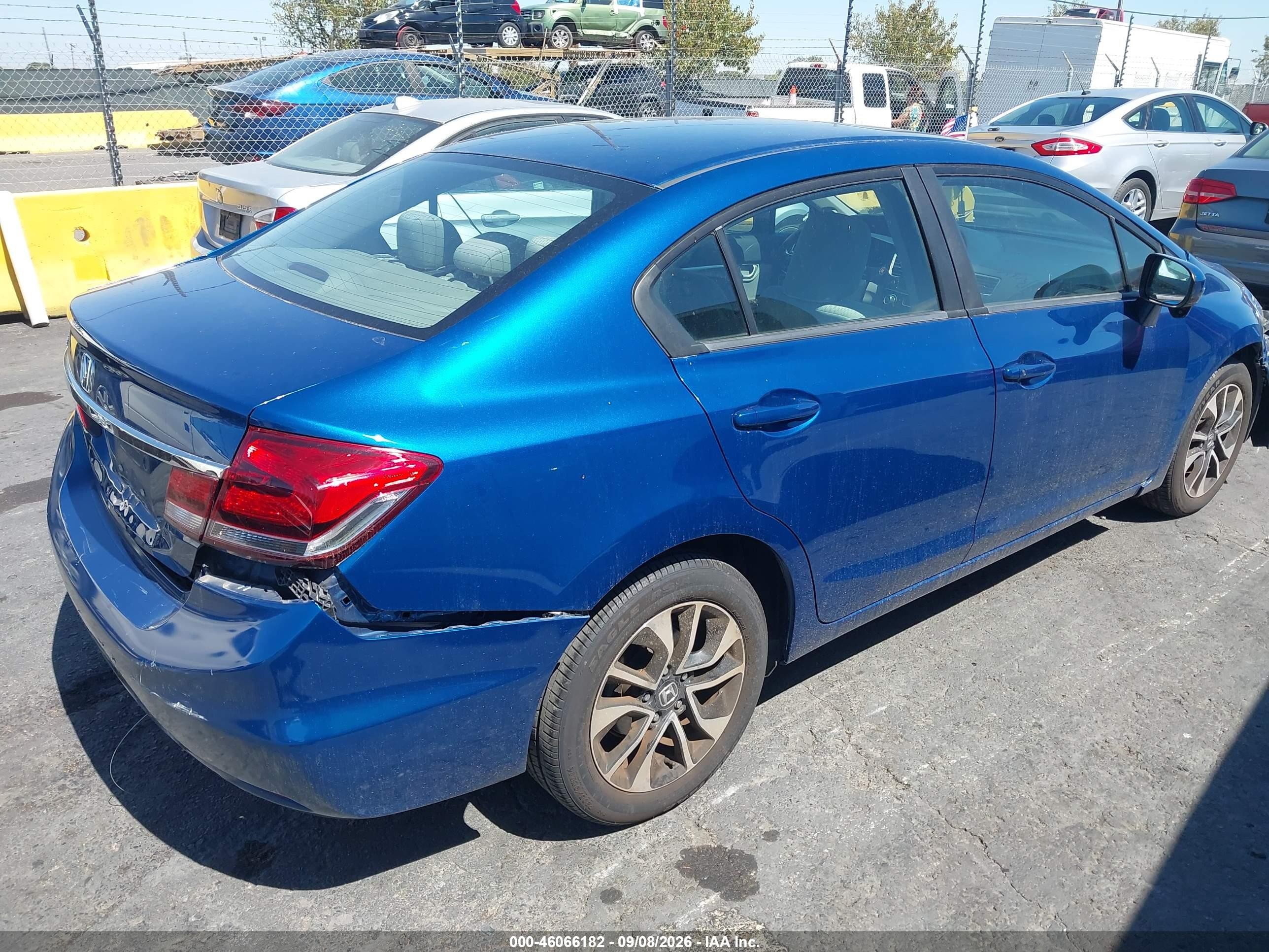 2015 Honda Civic Ex Blue vin: 2HGFB2F81FH554036