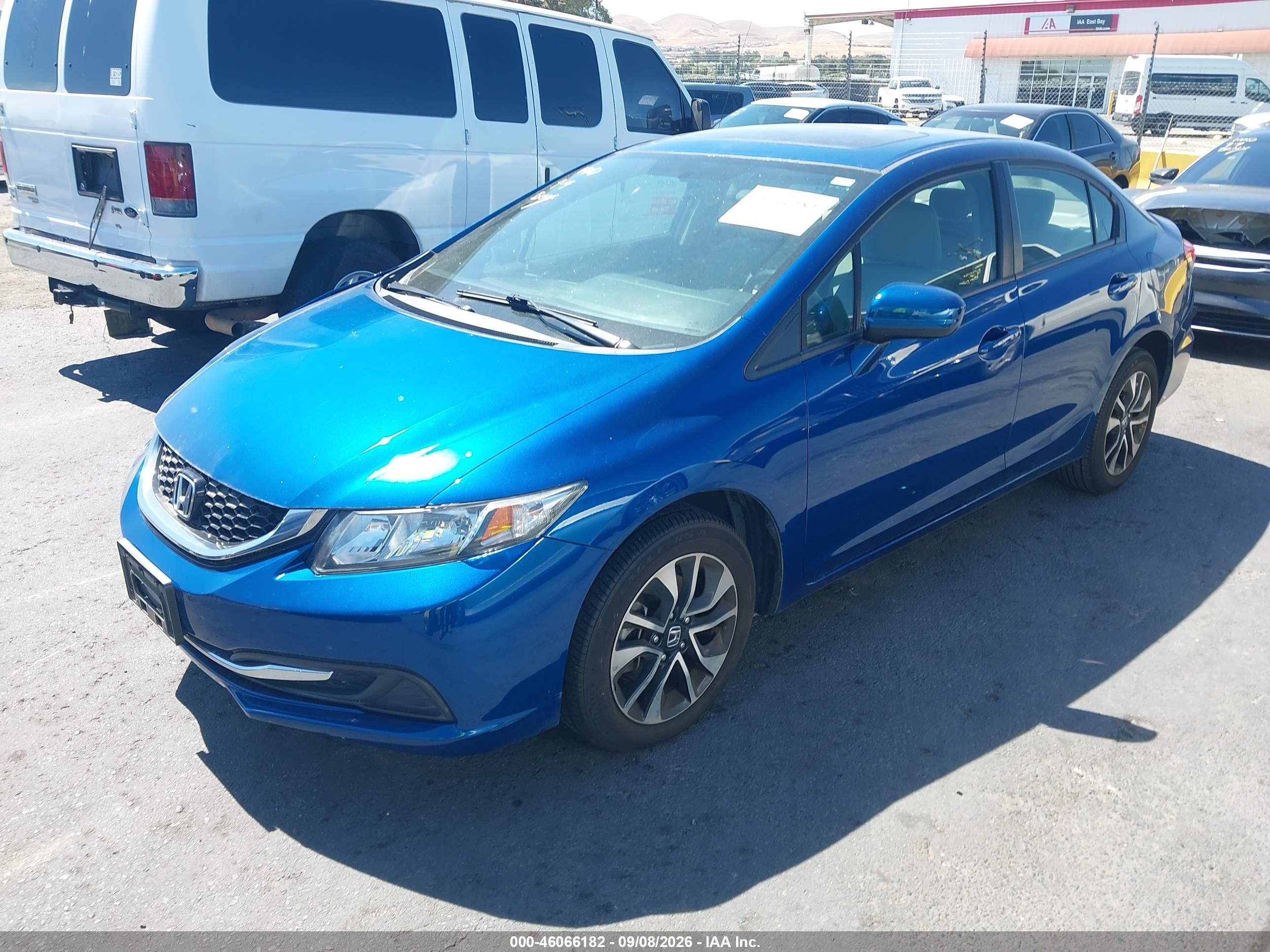 2015 Honda Civic Ex Blue vin: 2HGFB2F81FH554036