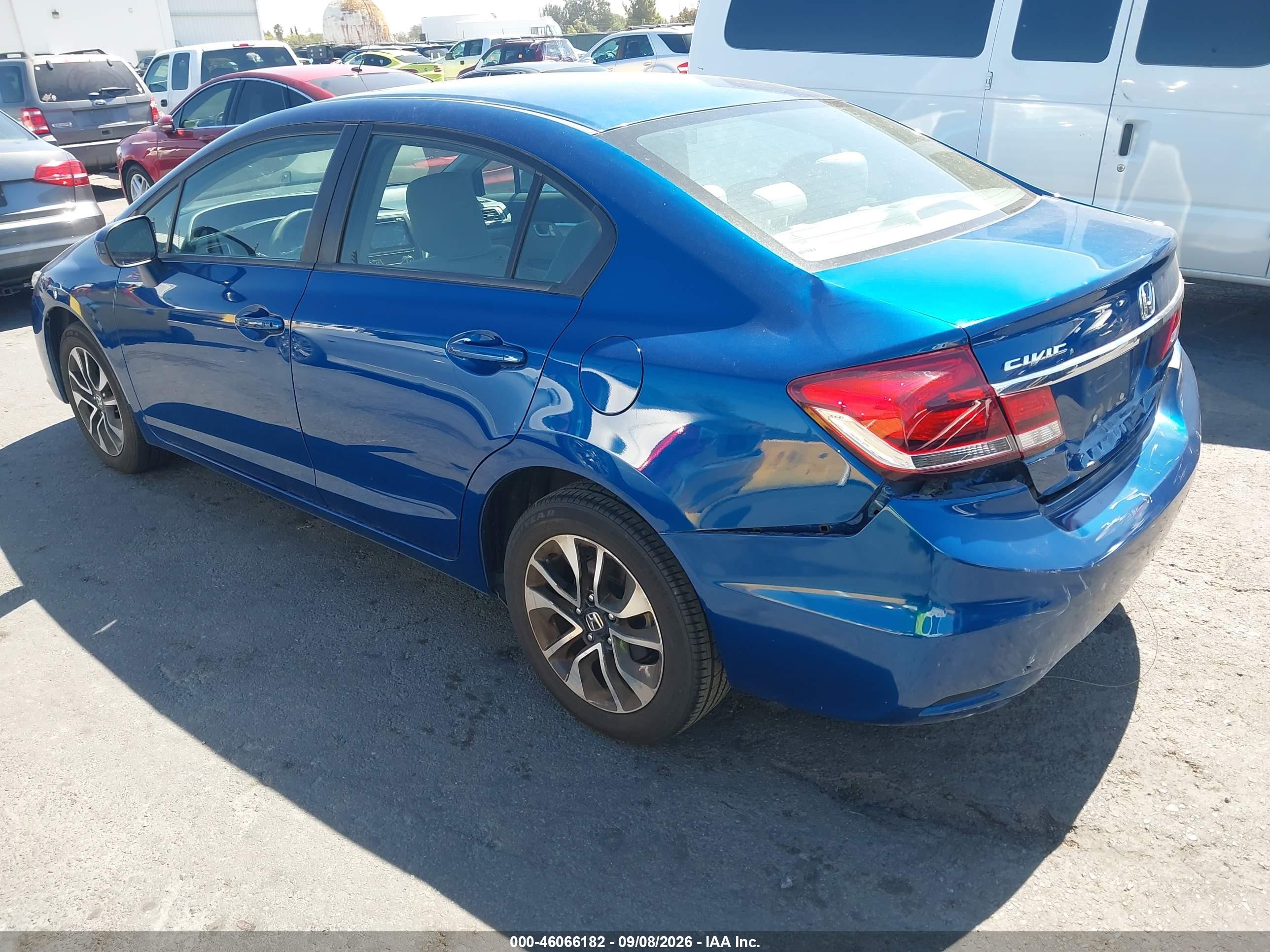 2015 Honda Civic Ex Blue vin: 2HGFB2F81FH554036
