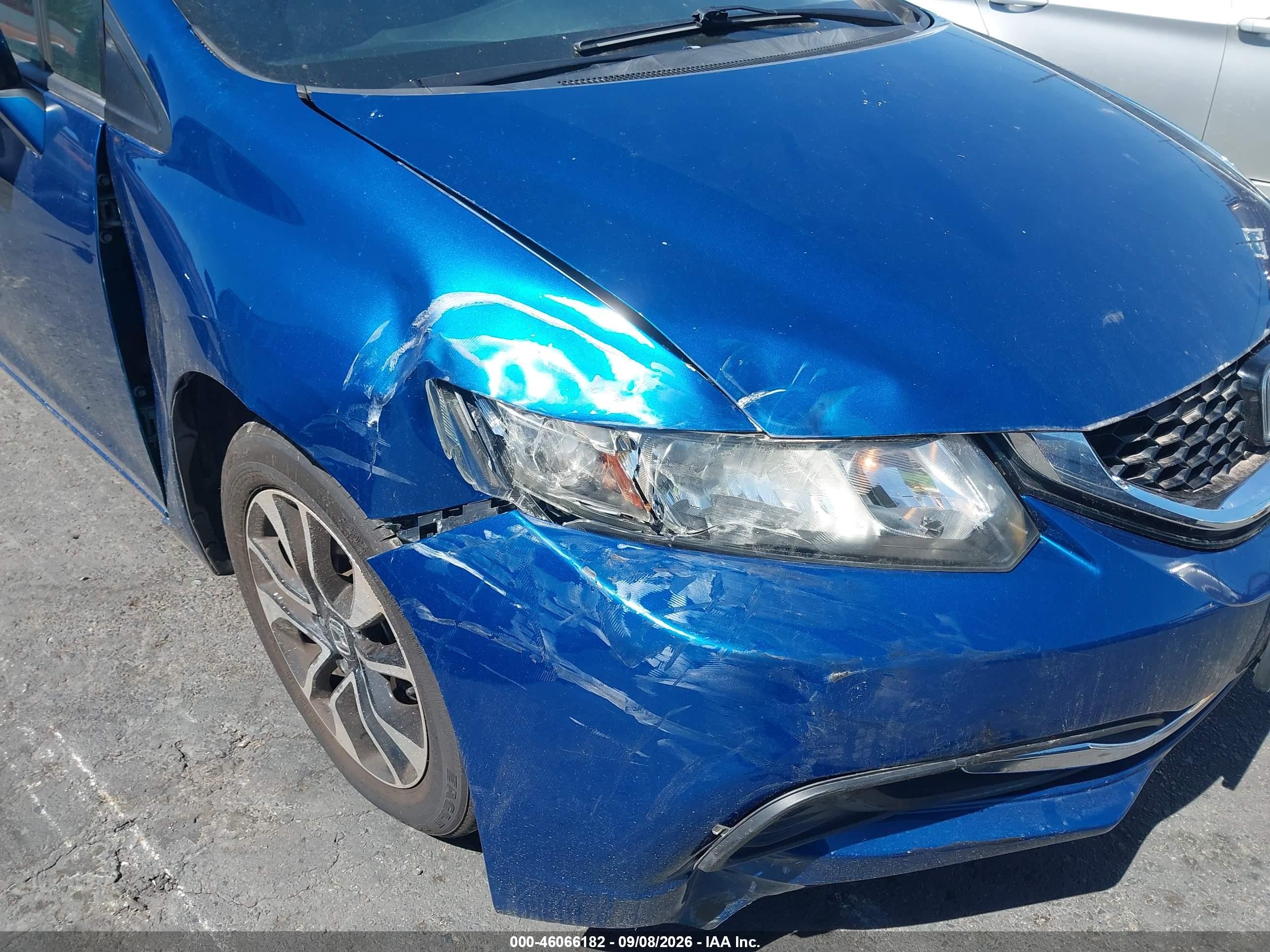 2015 Honda Civic Ex Blue vin: 2HGFB2F81FH554036