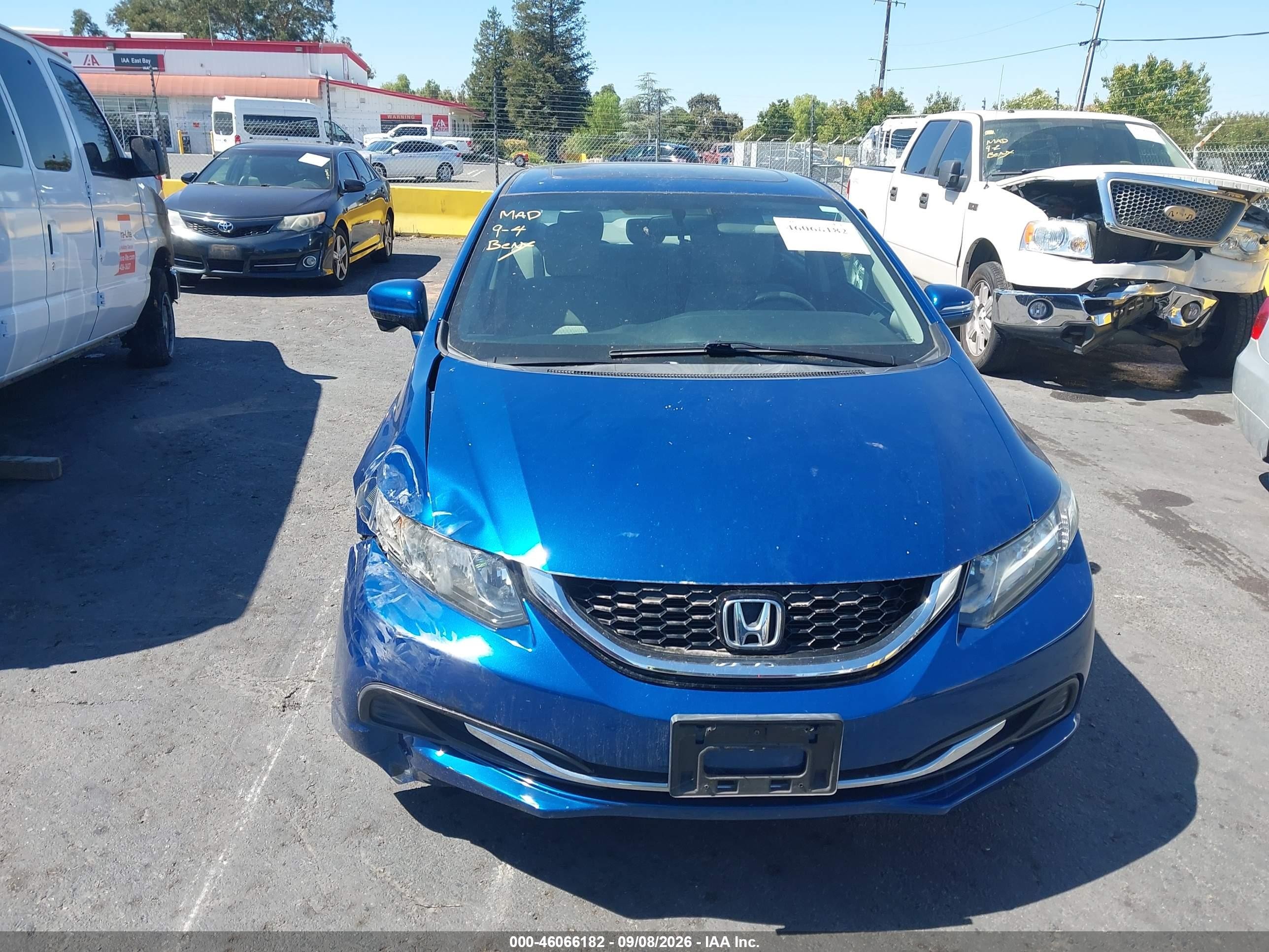 2015 Honda Civic Ex Blue vin: 2HGFB2F81FH554036