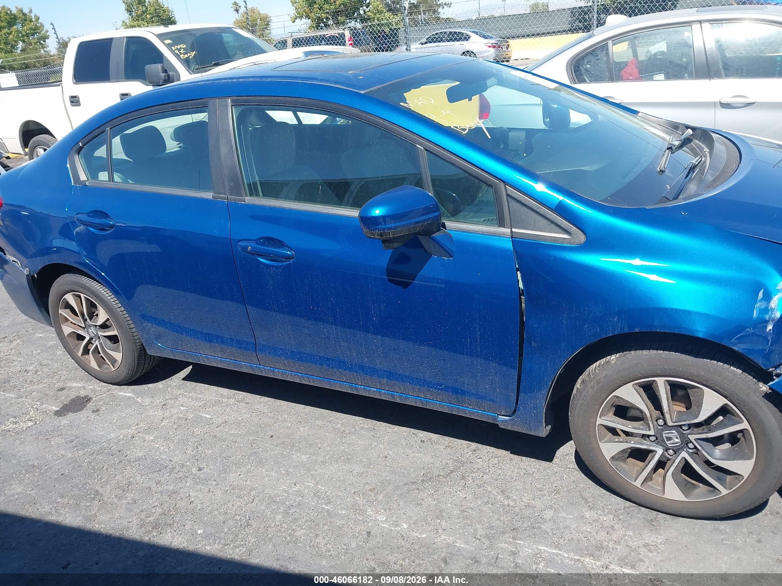 2015 Honda Civic Ex Blue vin: 2HGFB2F81FH554036