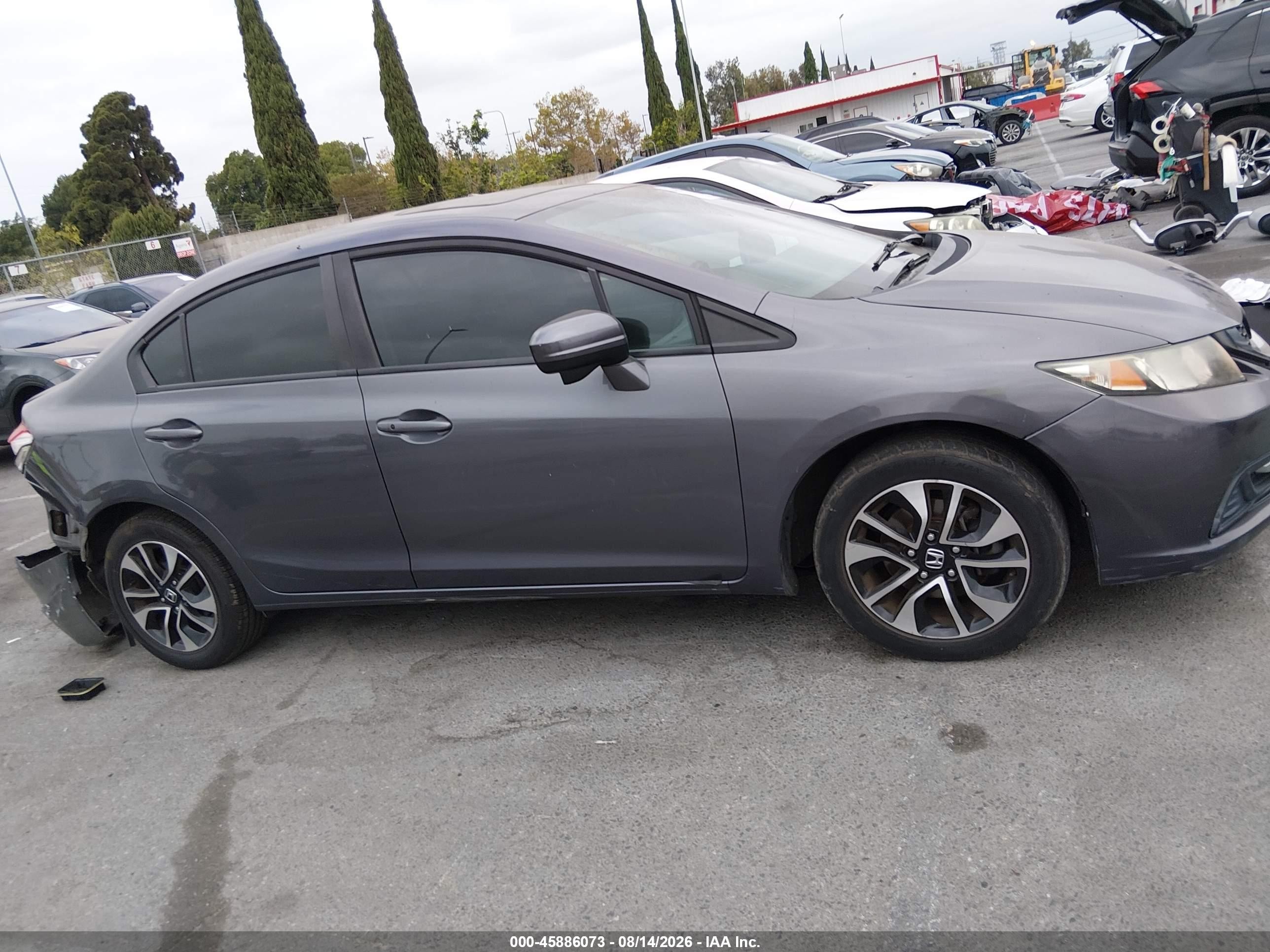 2015 Honda Civic Ex Gray vin: 2HGFB2F81FH563206