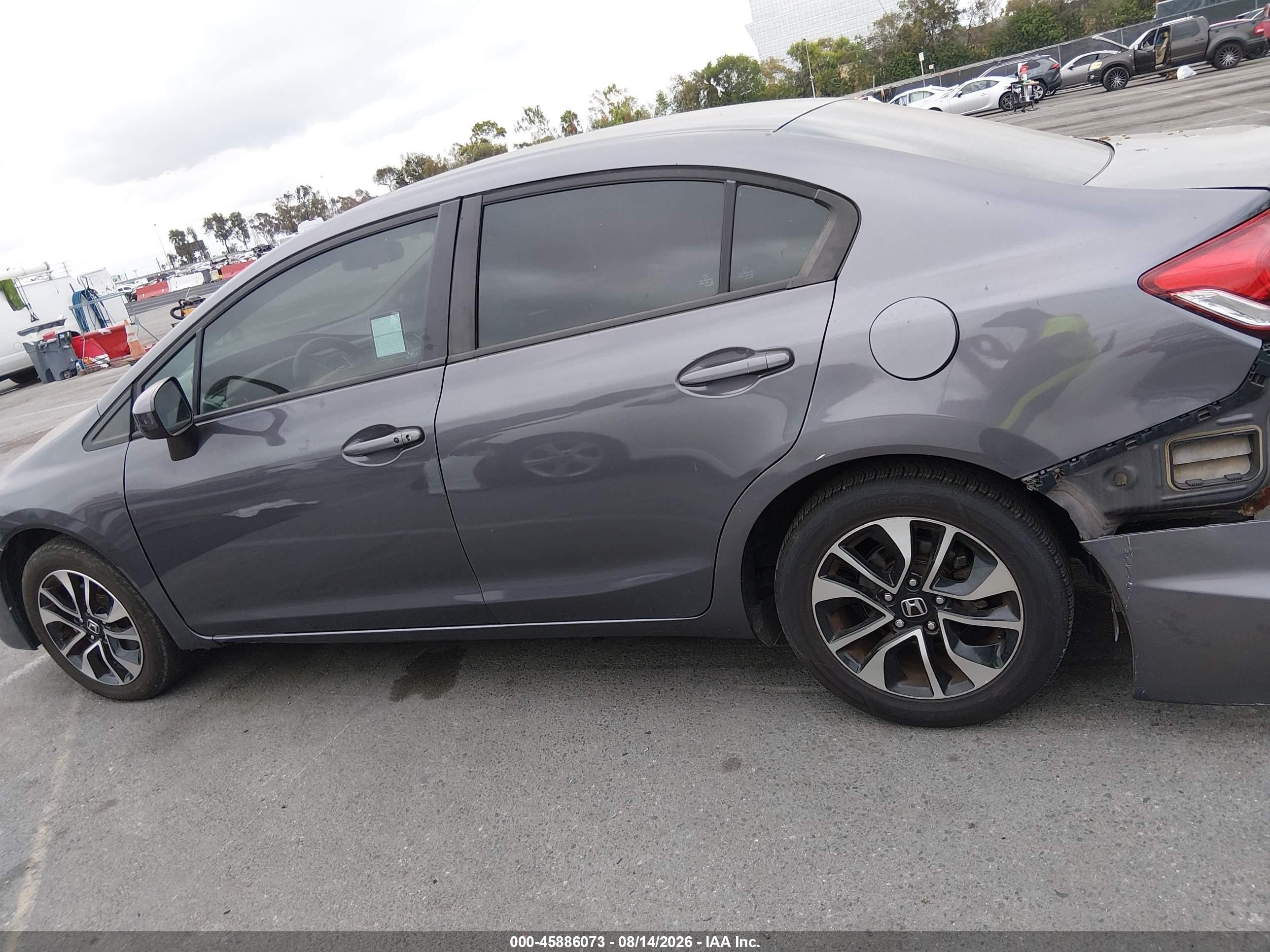 2015 Honda Civic Ex Gray vin: 2HGFB2F81FH563206