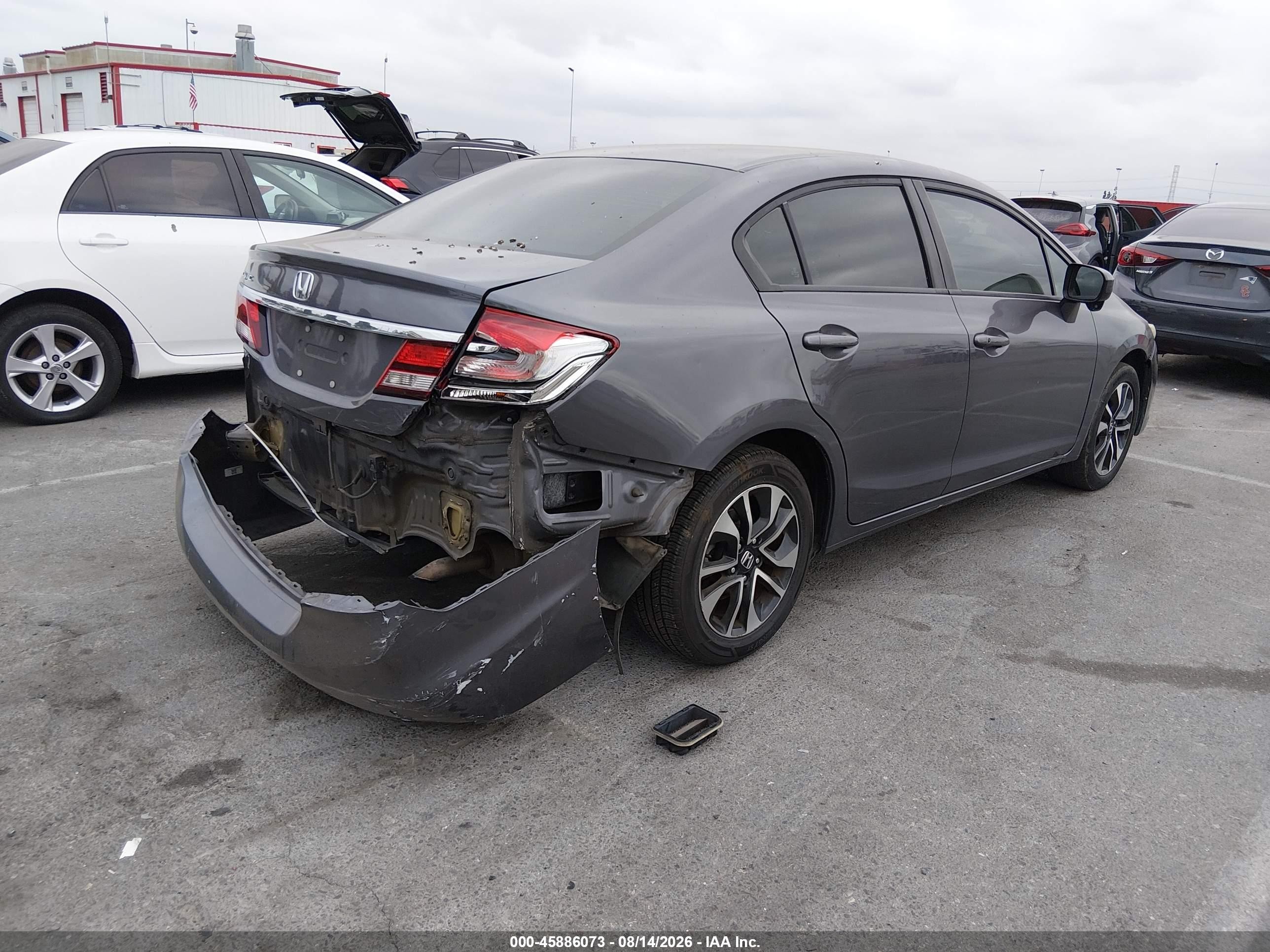 2015 Honda Civic Ex Gray vin: 2HGFB2F81FH563206