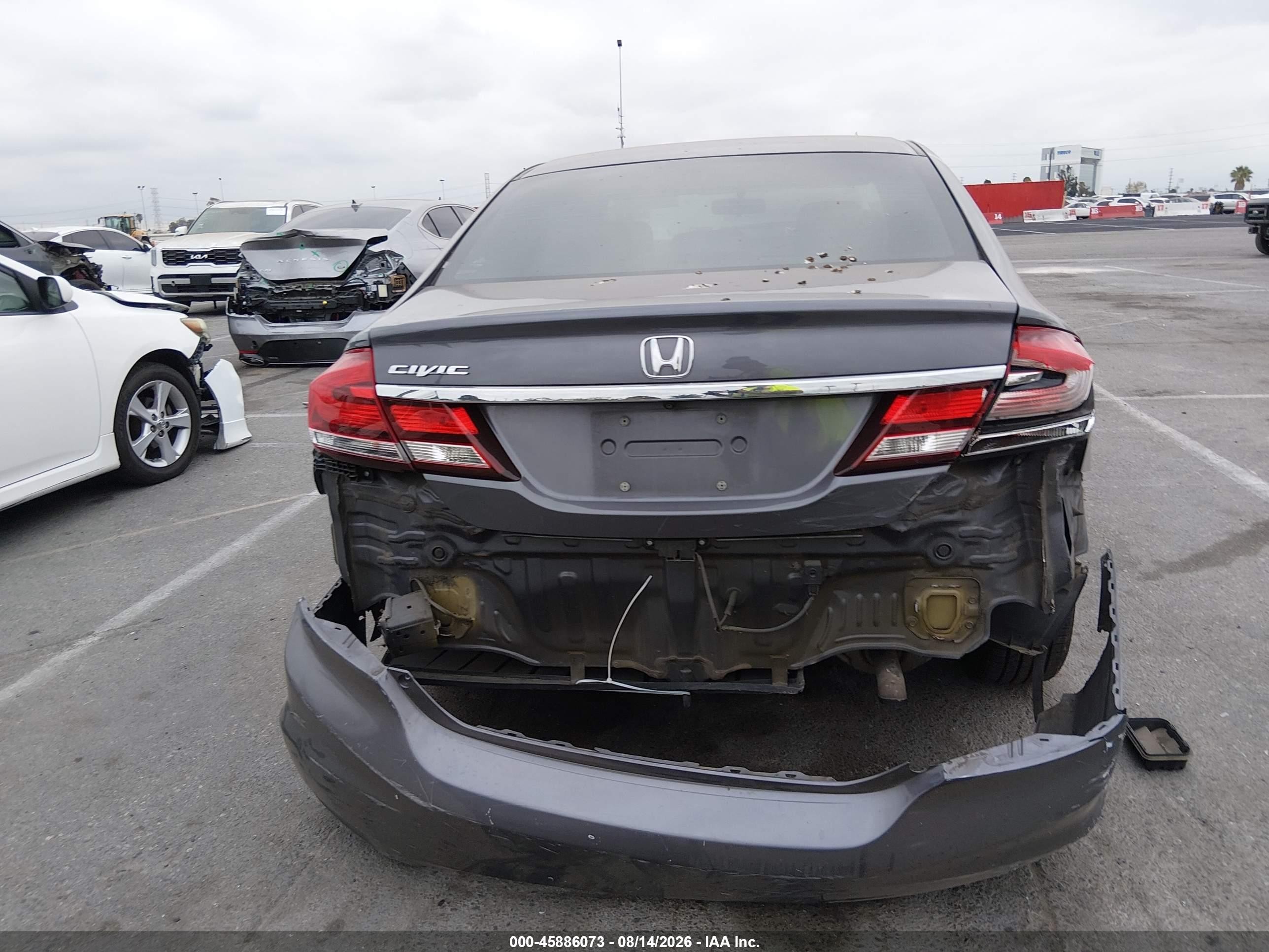 2015 Honda Civic Ex Gray vin: 2HGFB2F81FH563206