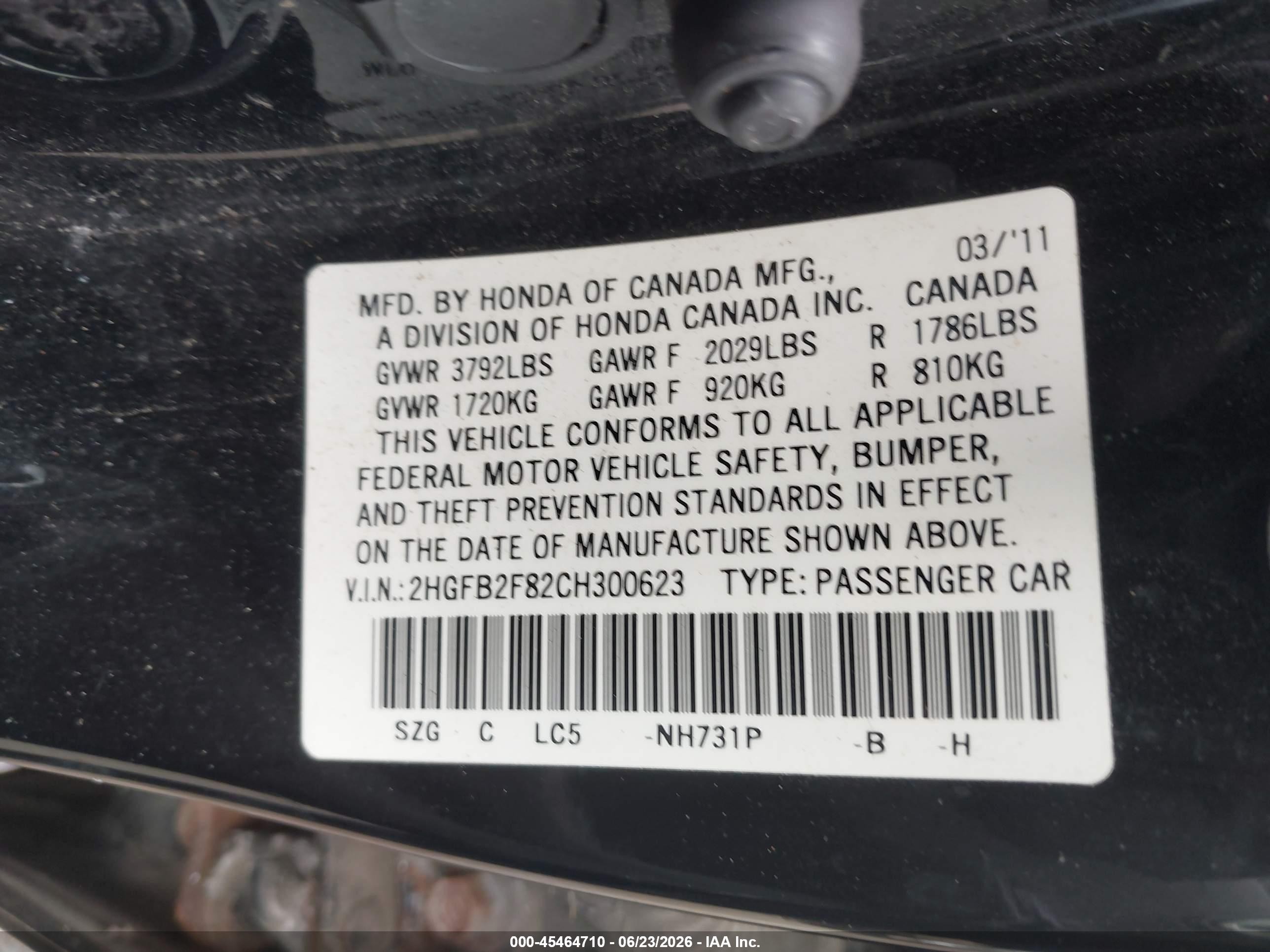 2012 Honda Civic Ex Black vin: 2HGFB2F82CH300623