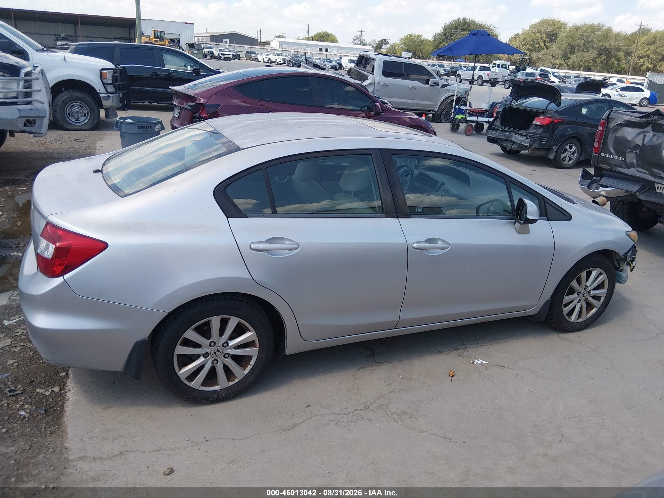 2012 Honda Civic Ex Silver vin: 2HGFB2F82CH312769