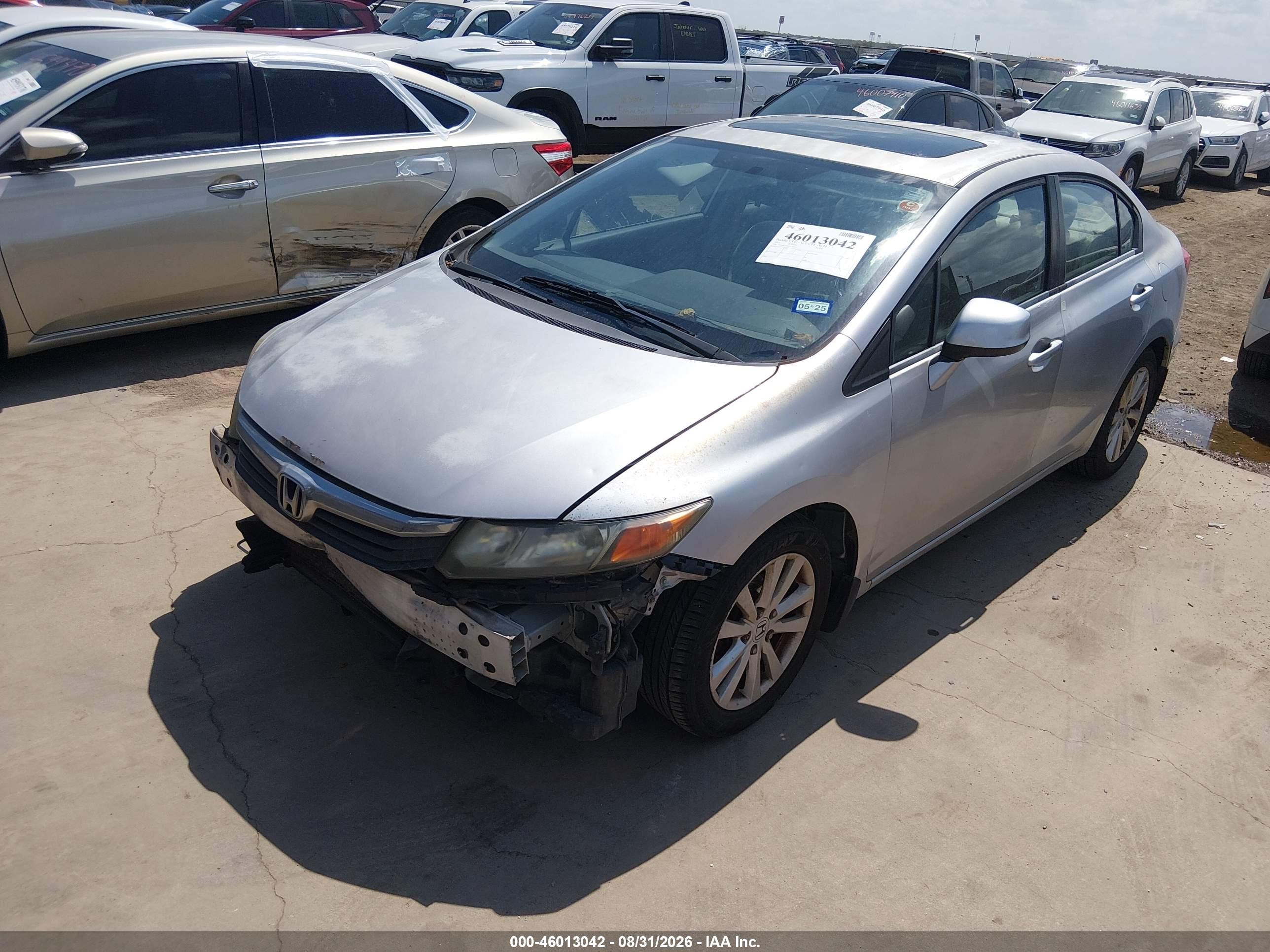 2012 Honda Civic Ex Silver vin: 2HGFB2F82CH312769