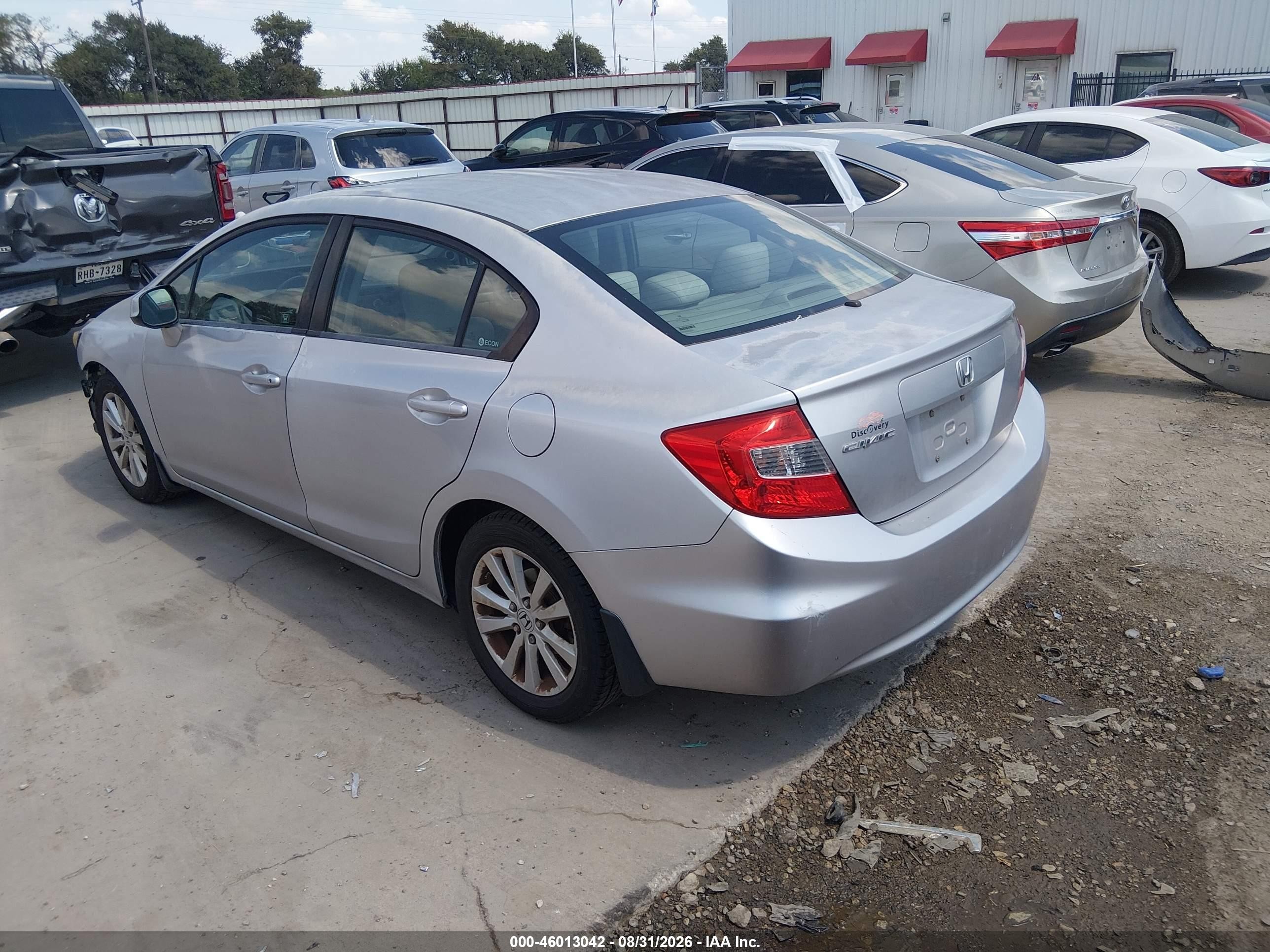 2012 Honda Civic Ex Silver vin: 2HGFB2F82CH312769