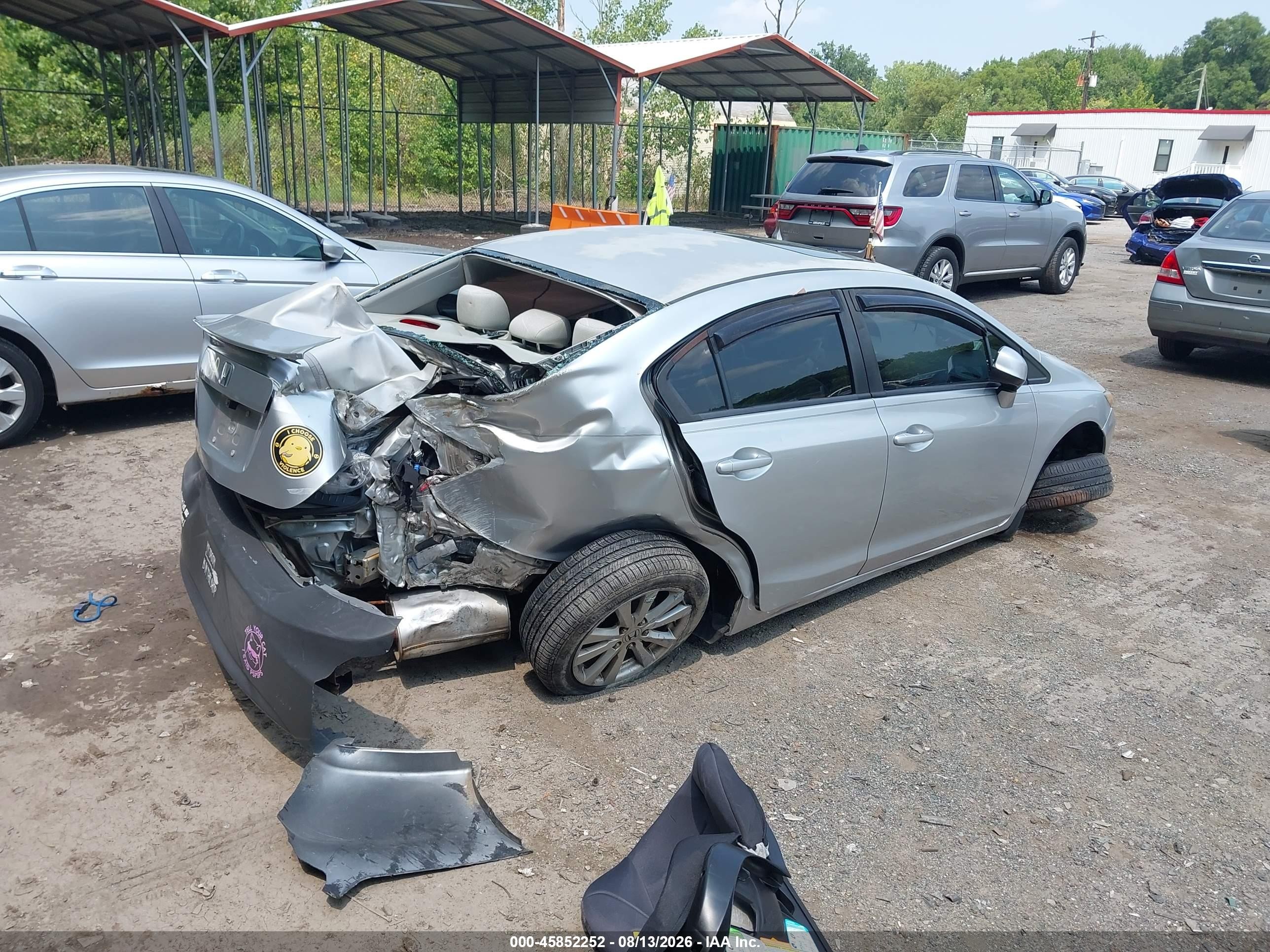 2012 Honda Civic Ex Silver vin: 2HGFB2F82CH319186