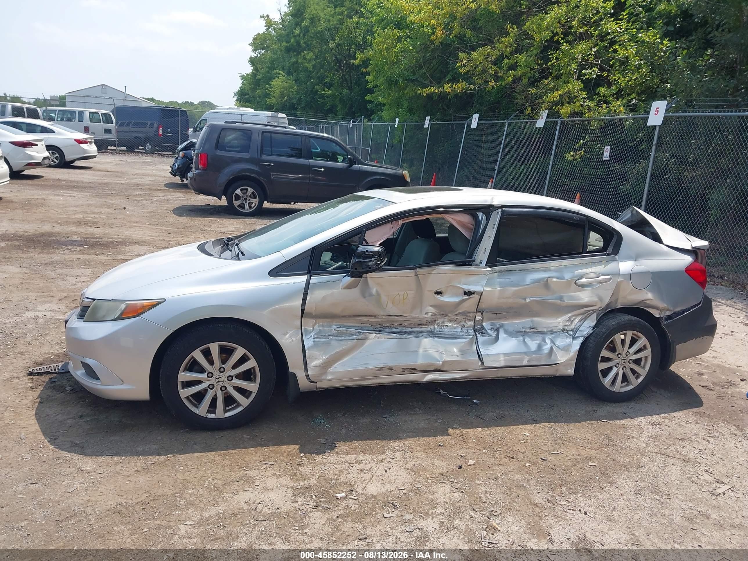 2012 Honda Civic Ex Silver vin: 2HGFB2F82CH319186