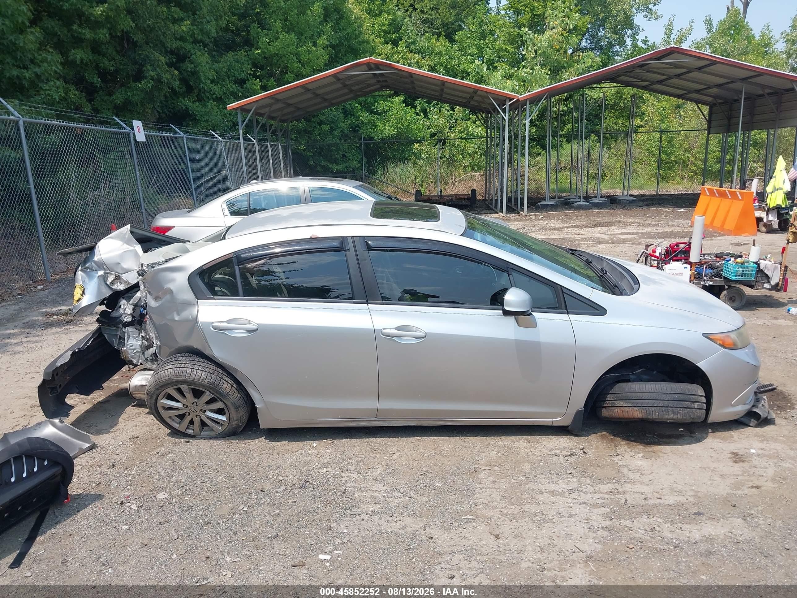 2012 Honda Civic Ex Silver vin: 2HGFB2F82CH319186