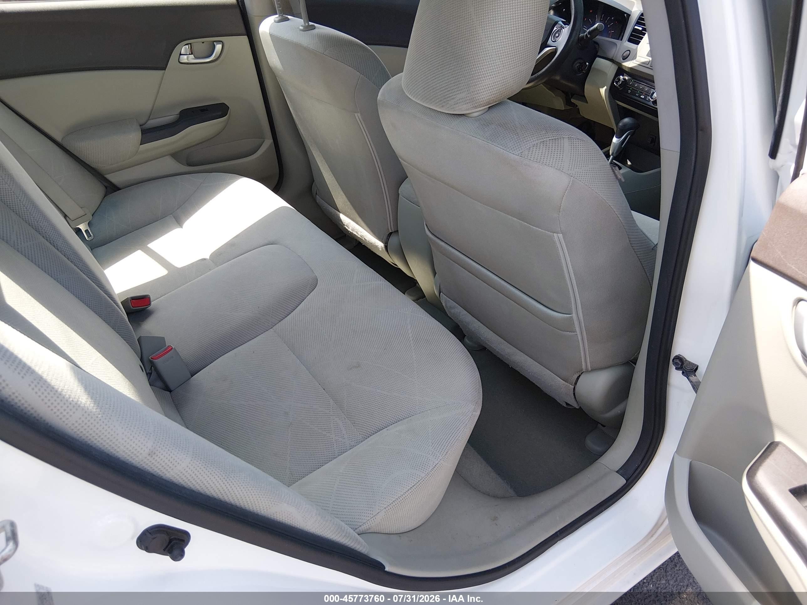2012 Honda Civic Ex White vin: 2HGFB2F82CH327305