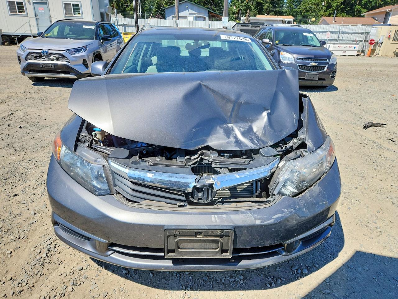 2012 Honda Civic Ex Gray vin: 2HGFB2F82CH525947