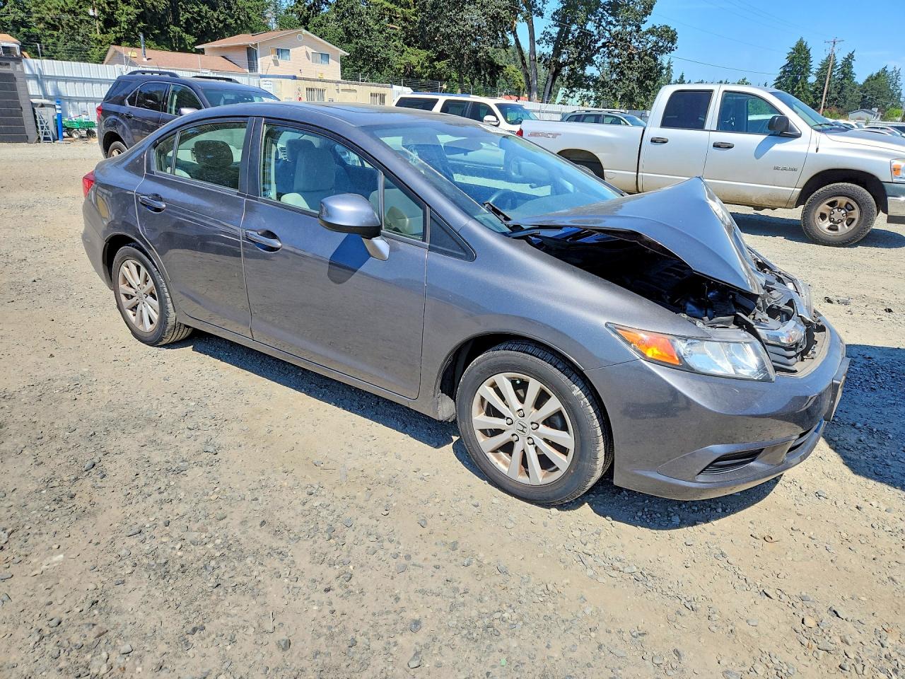 2012 Honda Civic Ex Gray vin: 2HGFB2F82CH525947
